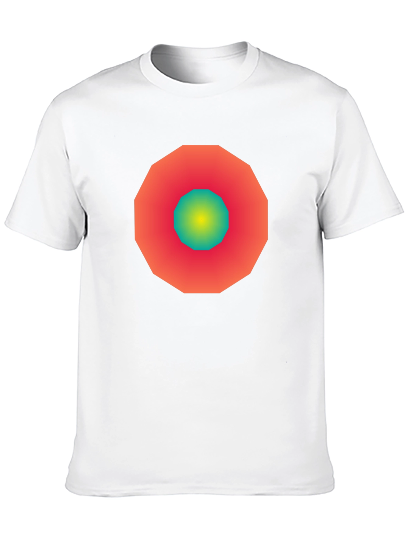 Geometric Gradient Tee - Modern Graphic Design Shirt