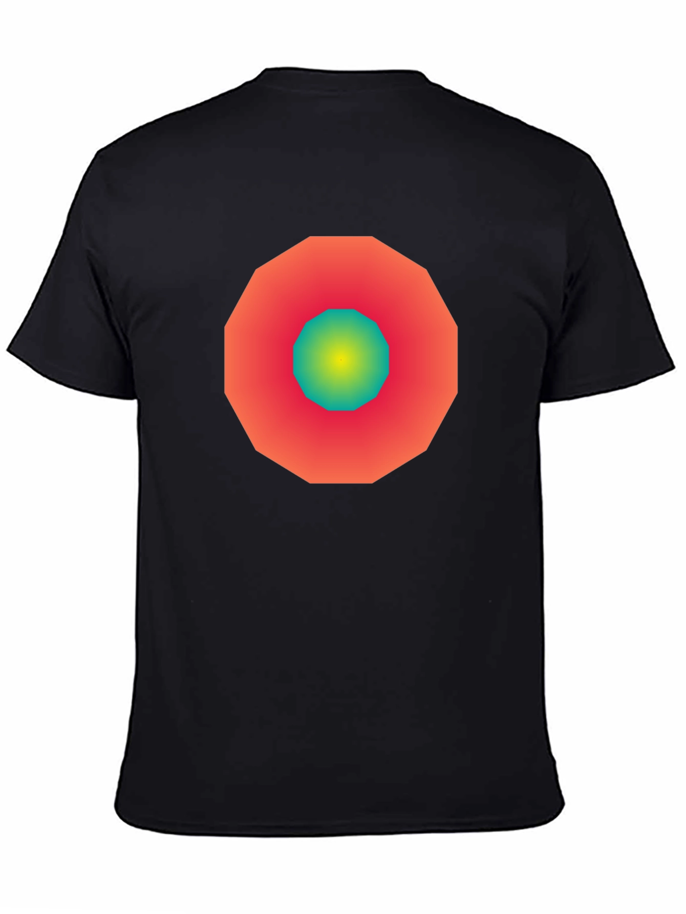 Geometric Gradient Tee - Modern Graphic Design Shirt