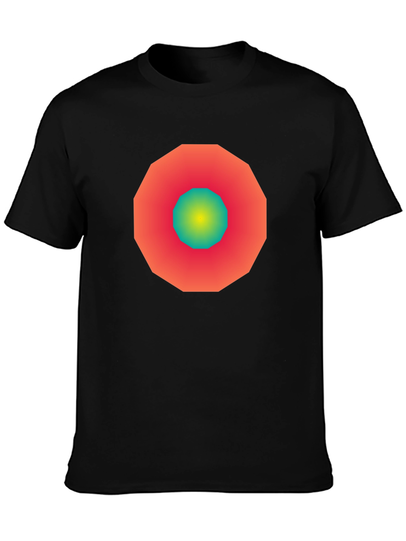 Geometric Gradient Tee - Modern Graphic Design Shirt
