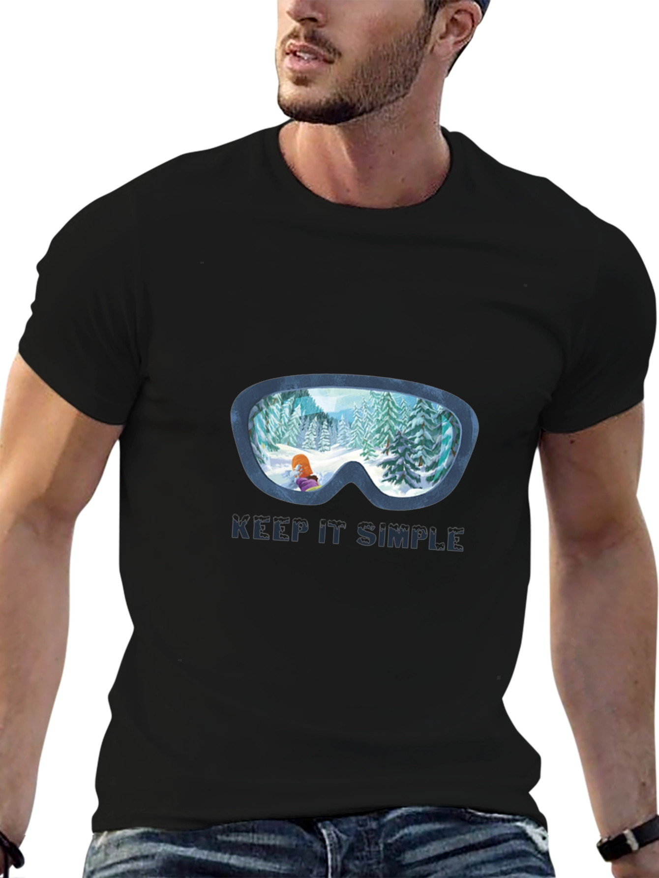 Keep It Simple Winter Ski Goggles T-Shirt