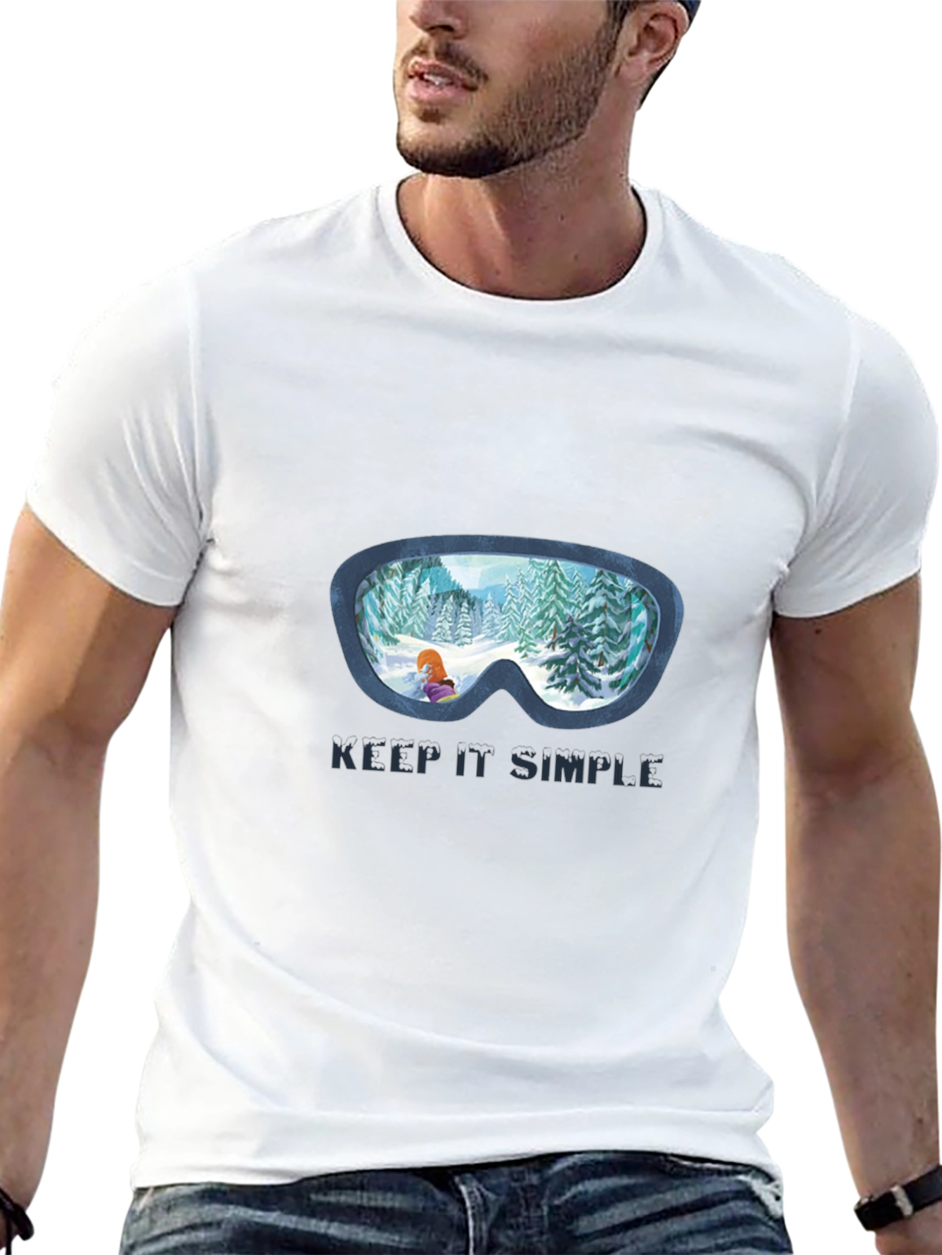 Keep It Simple Winter Ski Goggles T-Shirt