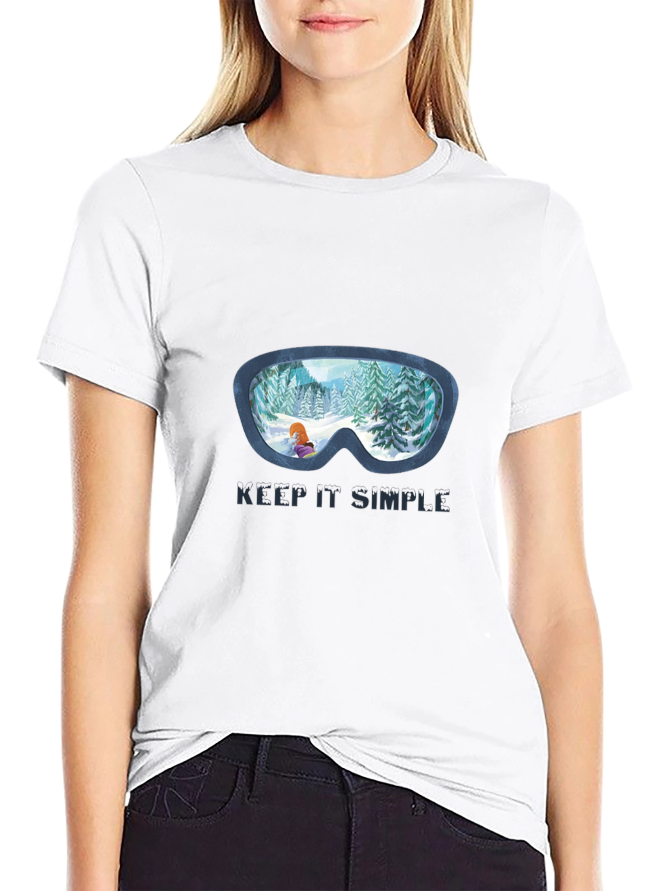 Keep It Simple Winter Ski Goggles T-Shirt