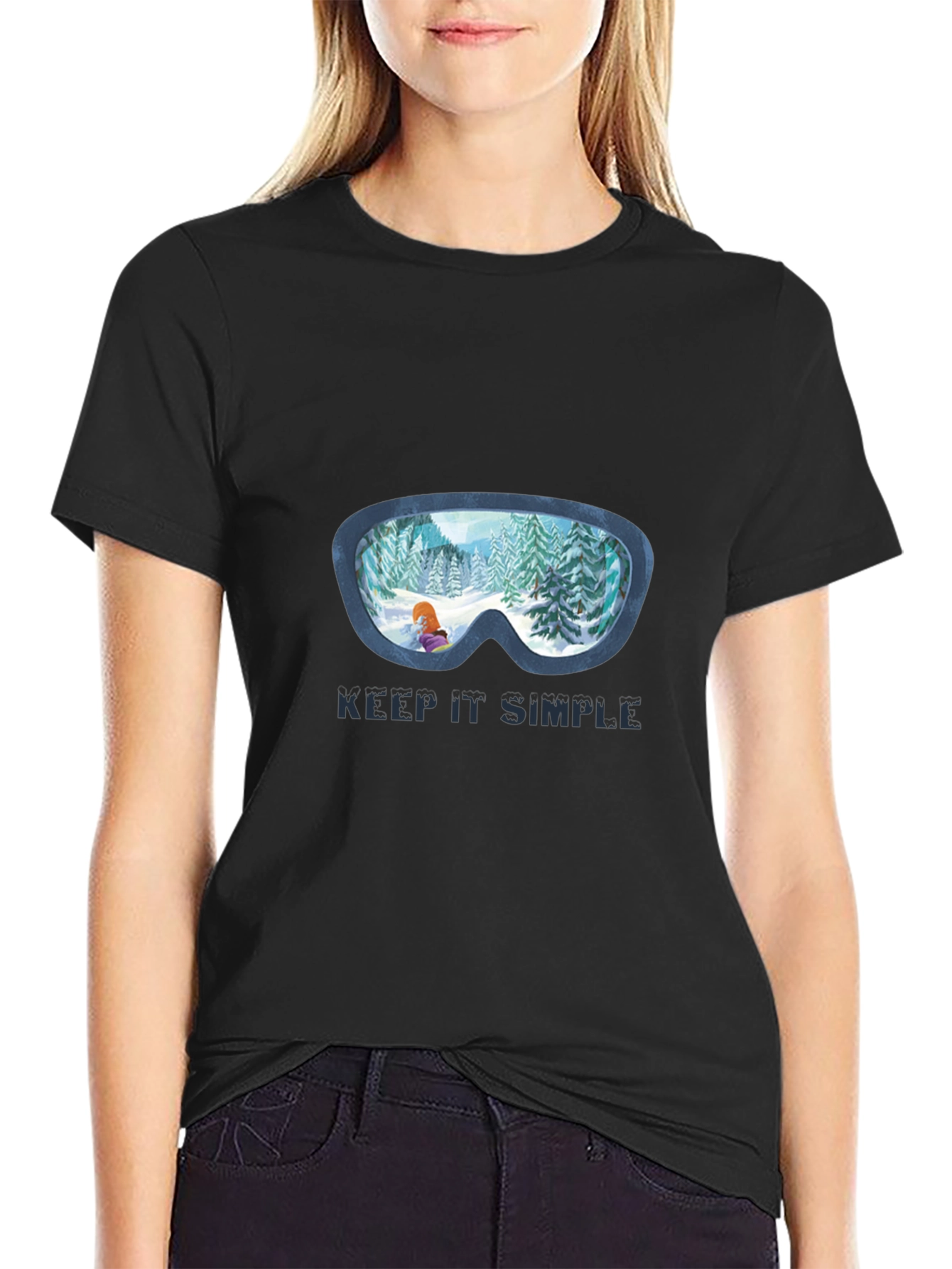 Keep It Simple Winter Ski Goggles T-Shirt