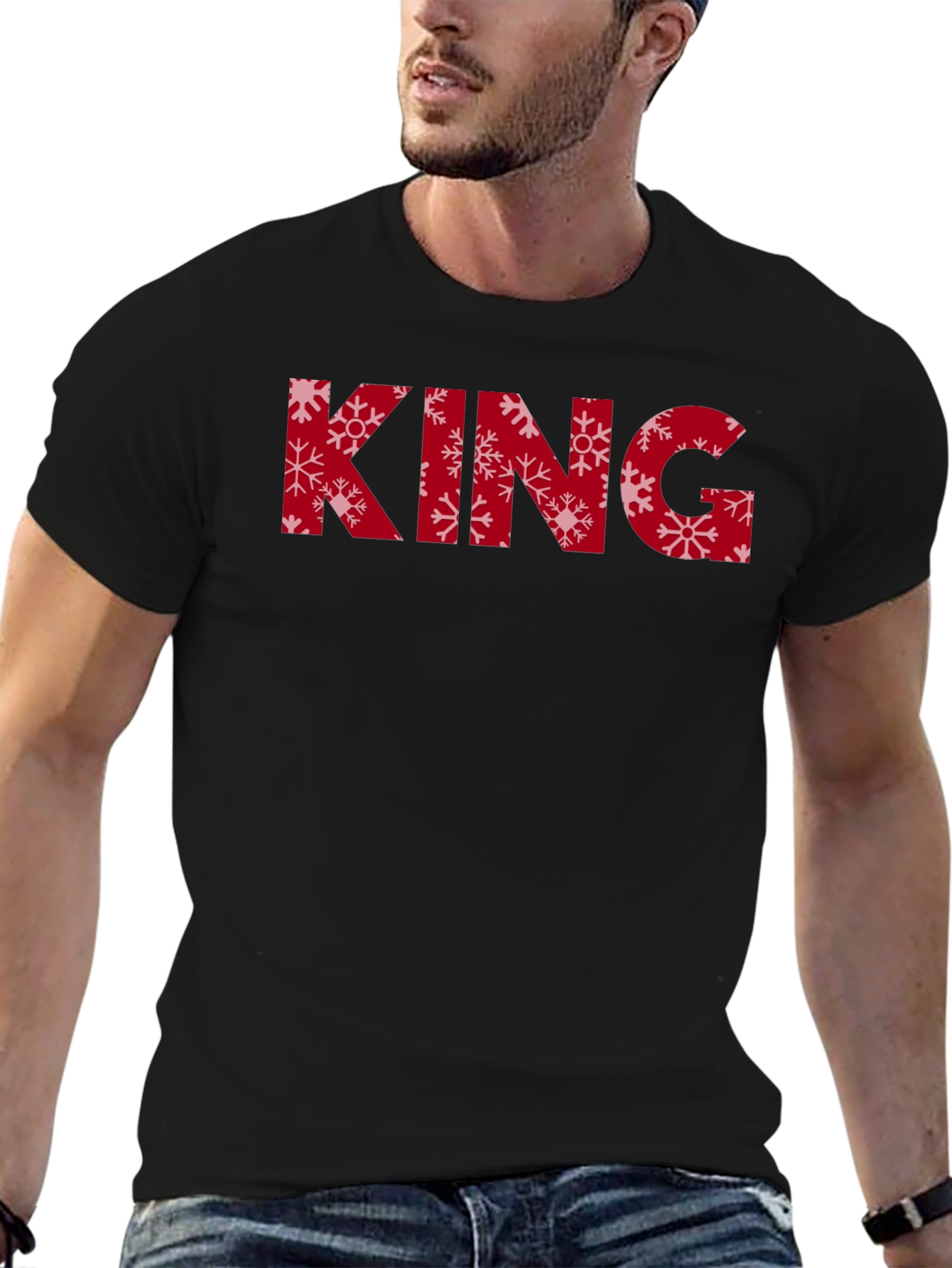 Snowflake King Black Tee