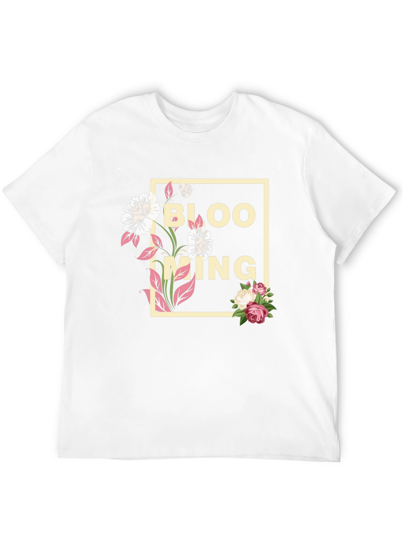Blooming Graphic Tee - Trendy Floral Design