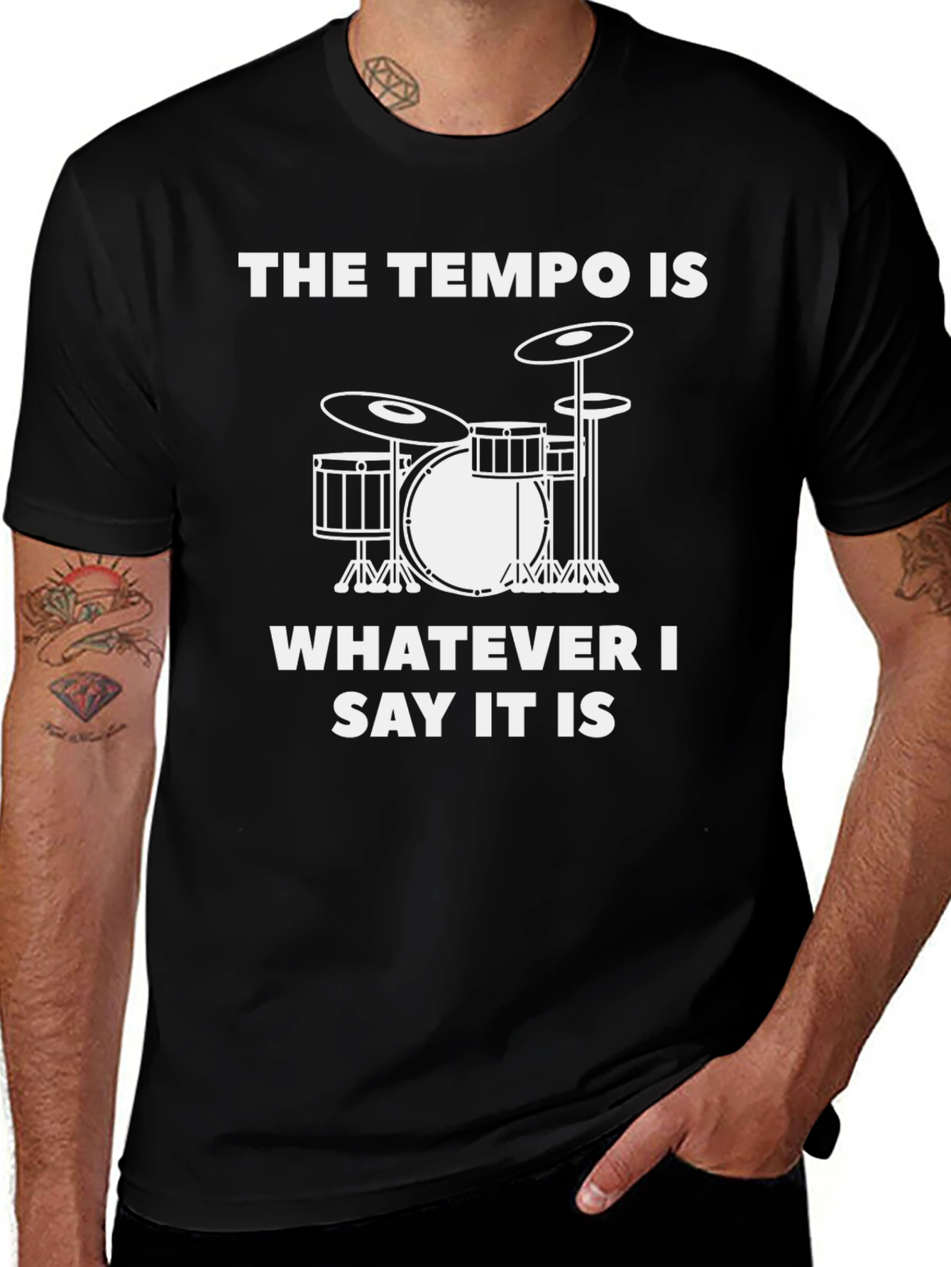 Tempo Drummer T-Shirt - Music Lover Tee