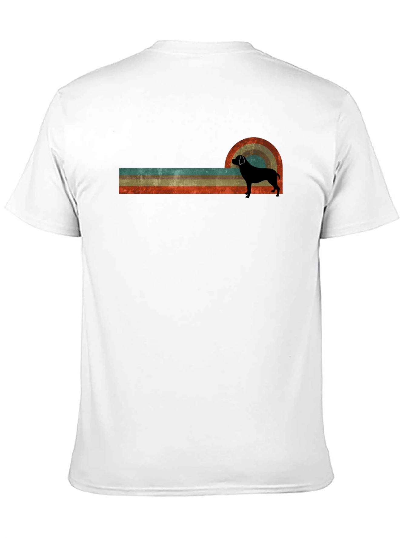 Retro Dog Graphic T-Shirt - Black