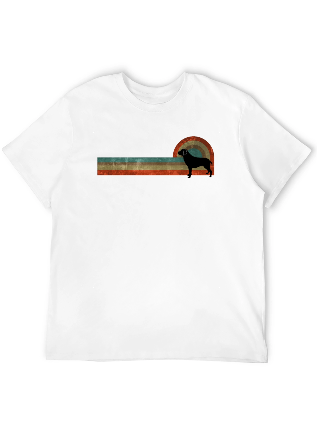 Retro Dog Graphic T-Shirt - Black