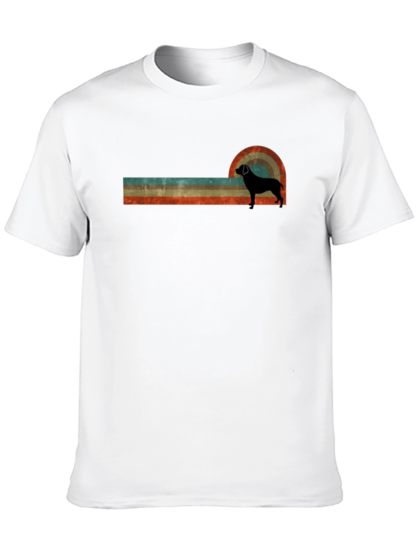 Retro Dog Graphic T-Shirt - Black