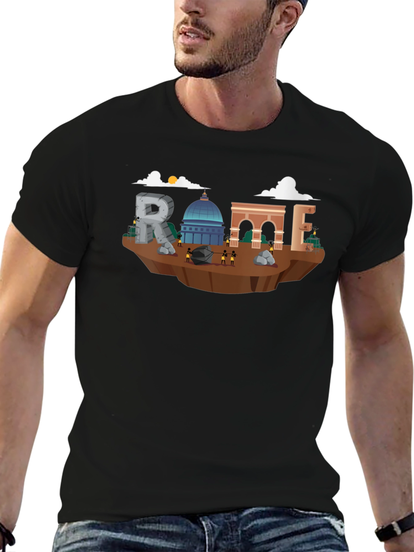 Rome Landmark Illustration T-Shirt