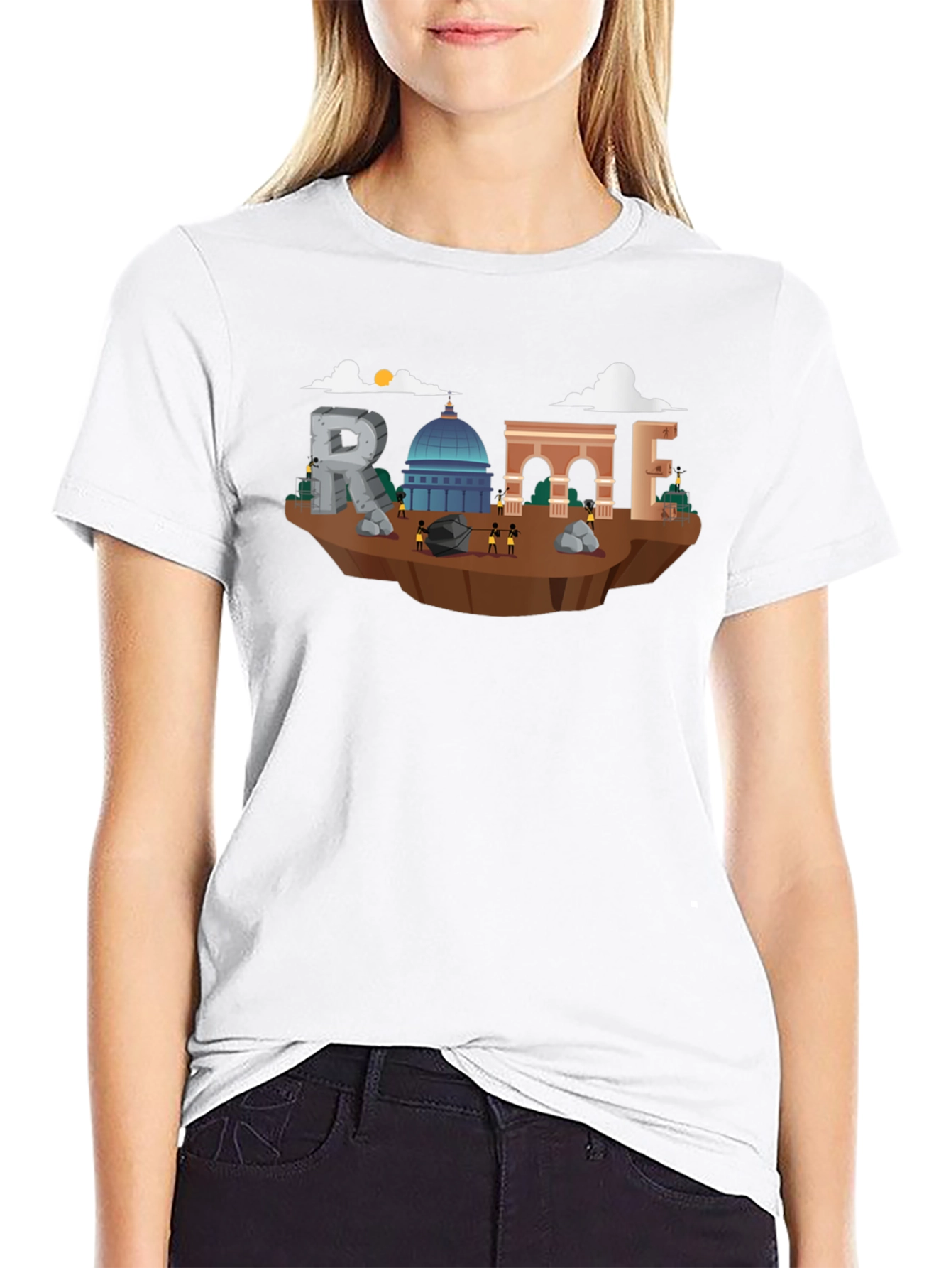 Rome Landmark Illustration T-Shirt