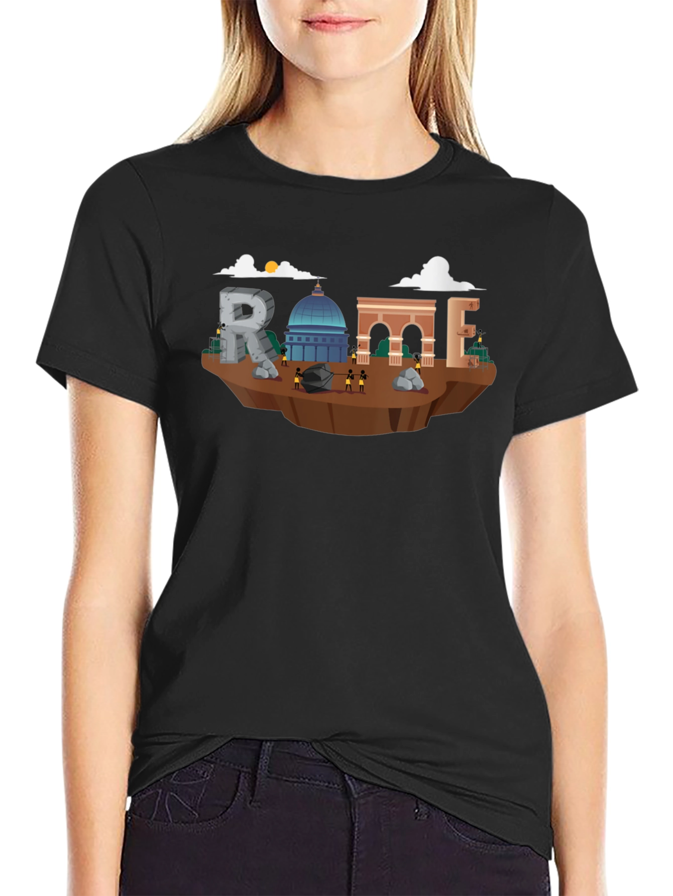 Rome Landmark Illustration T-Shirt