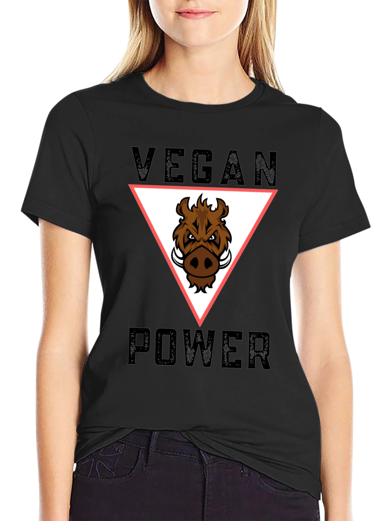 Vegan Power T-Shirt - Boar Graphic Tee