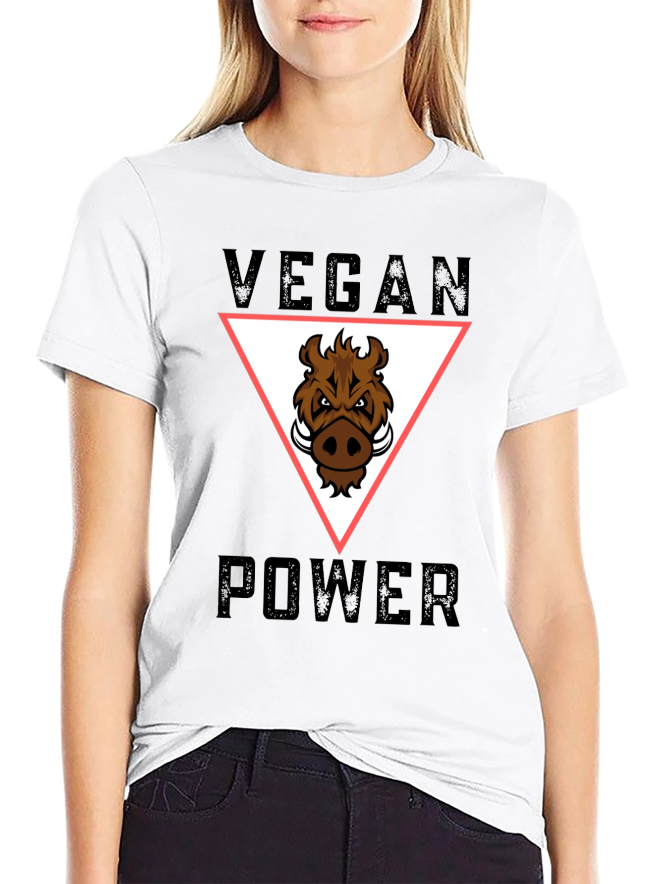Vegan Power T-Shirt - Boar Graphic Tee