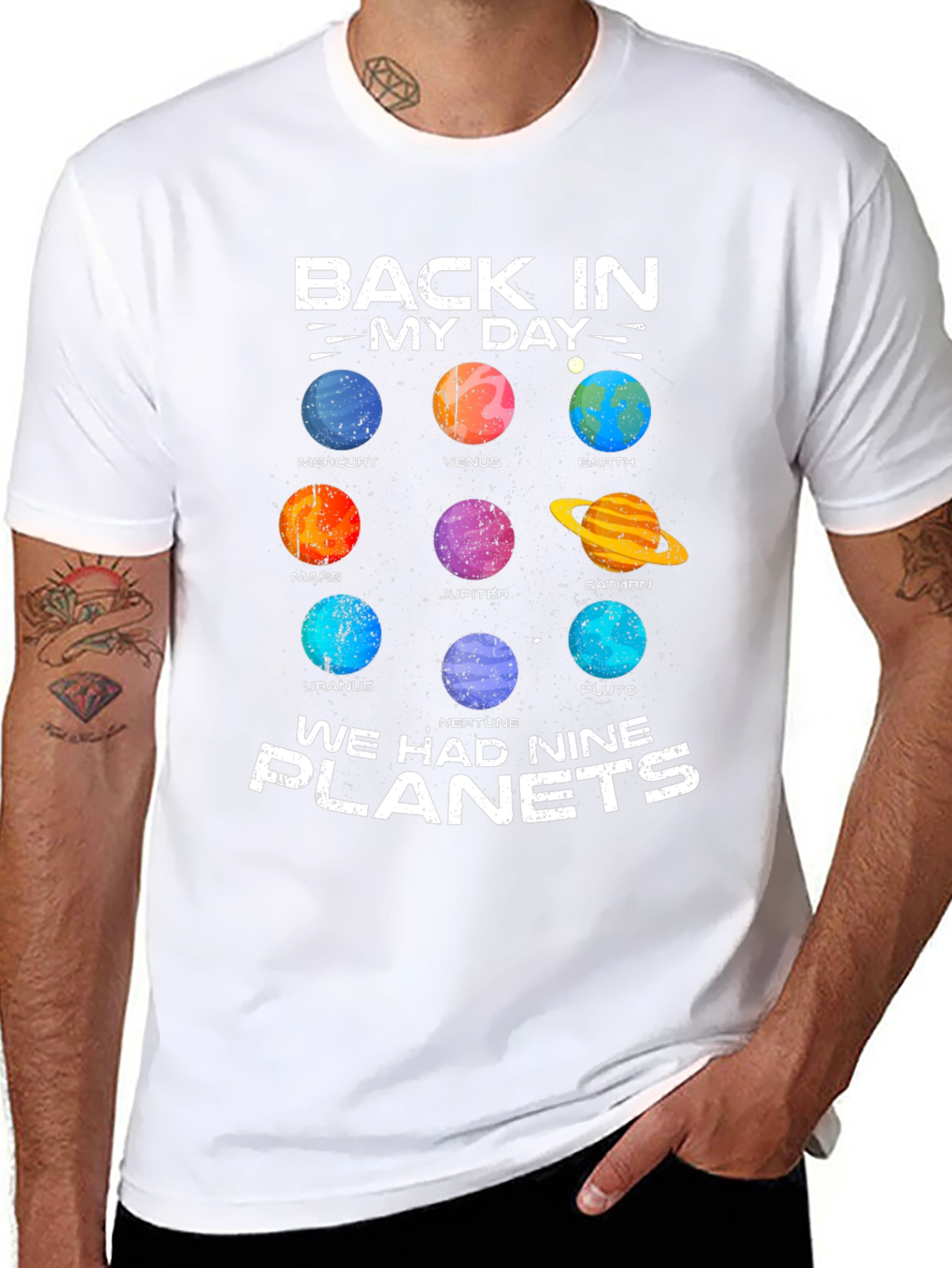 Retro Solar System T-Shirt - Nine Planets
