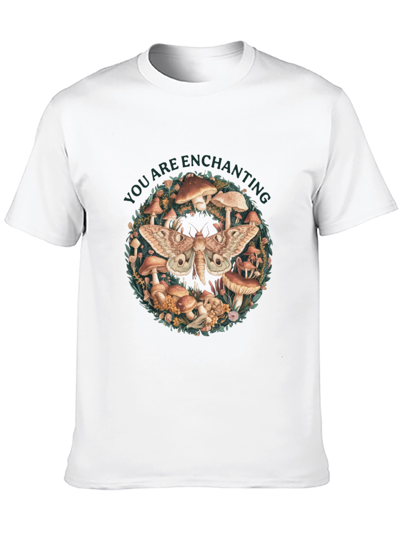 Enchanting Moth & Mushroom Graphic Tee