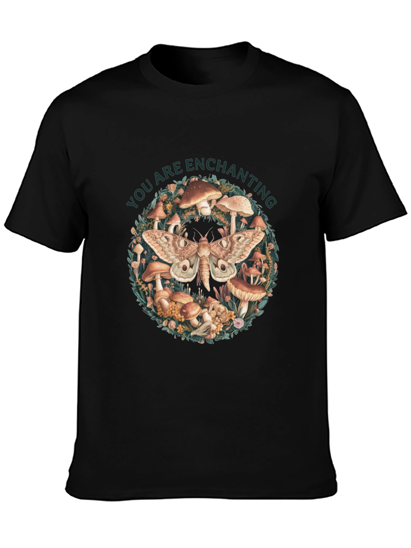 Enchanting Moth & Mushroom Graphic Tee
