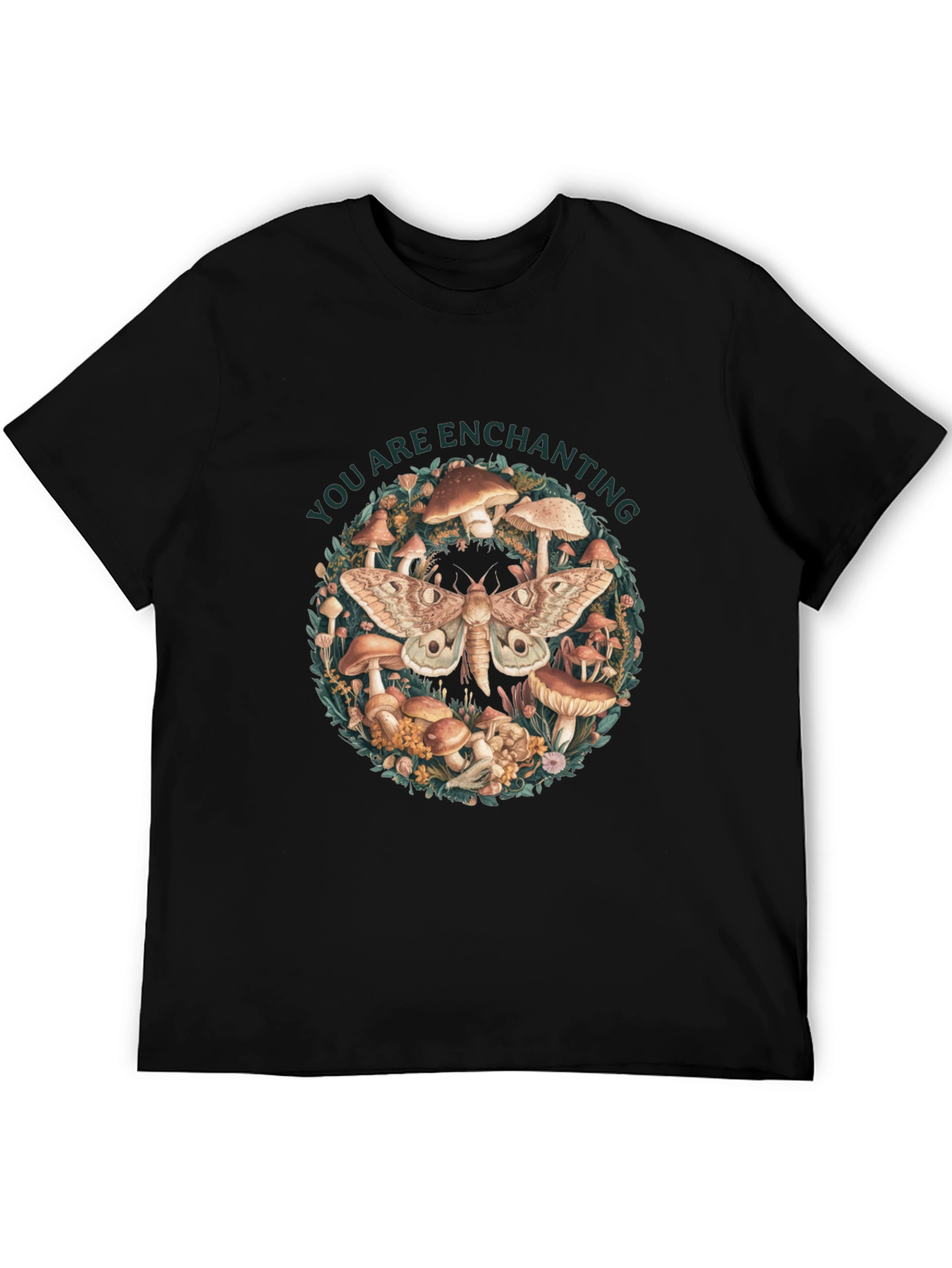 Enchanting Moth & Mushroom Graphic Tee