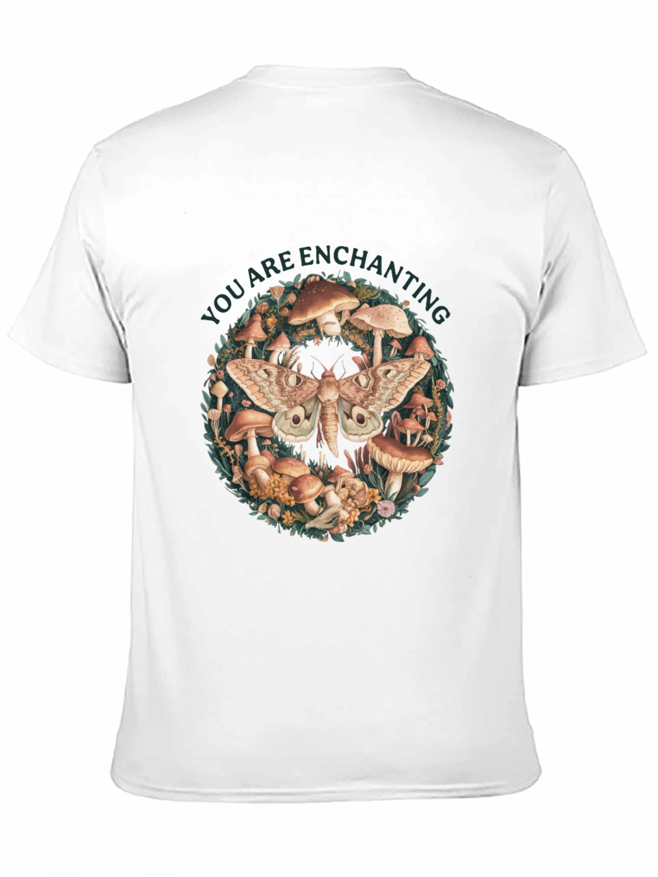 Enchanting Moth & Mushroom Graphic Tee