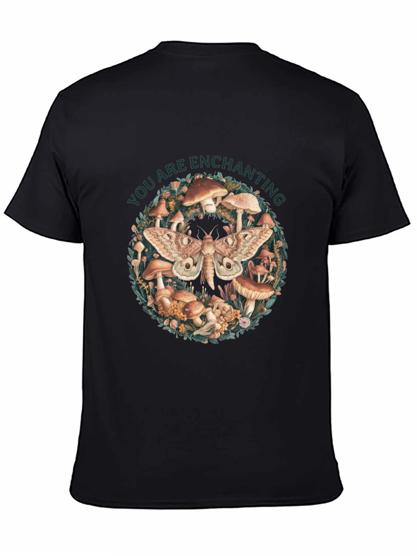 Enchanting Moth & Mushroom Graphic Tee