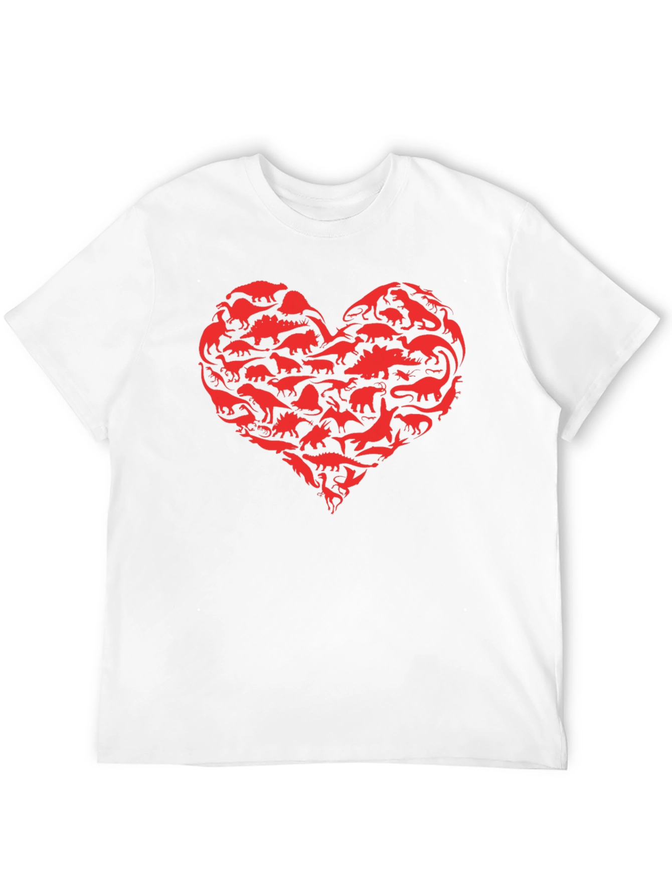 Dinosaur Heart Graphic Black T-Shirt