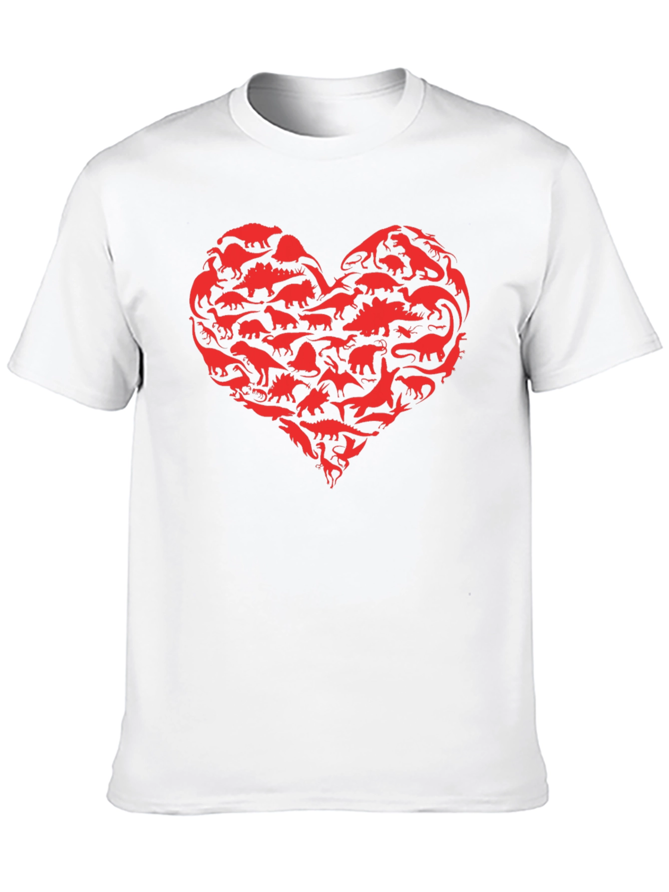 Dinosaur Heart Graphic Black T-Shirt