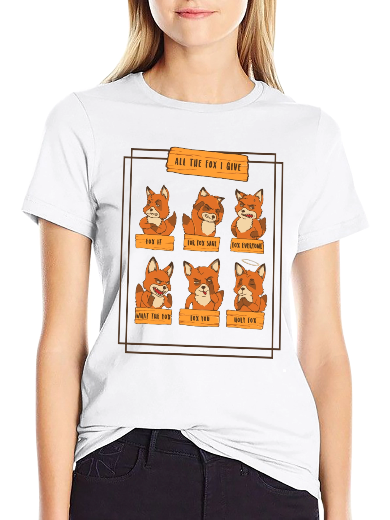 Funny All The Fox I Give Graphic Tee