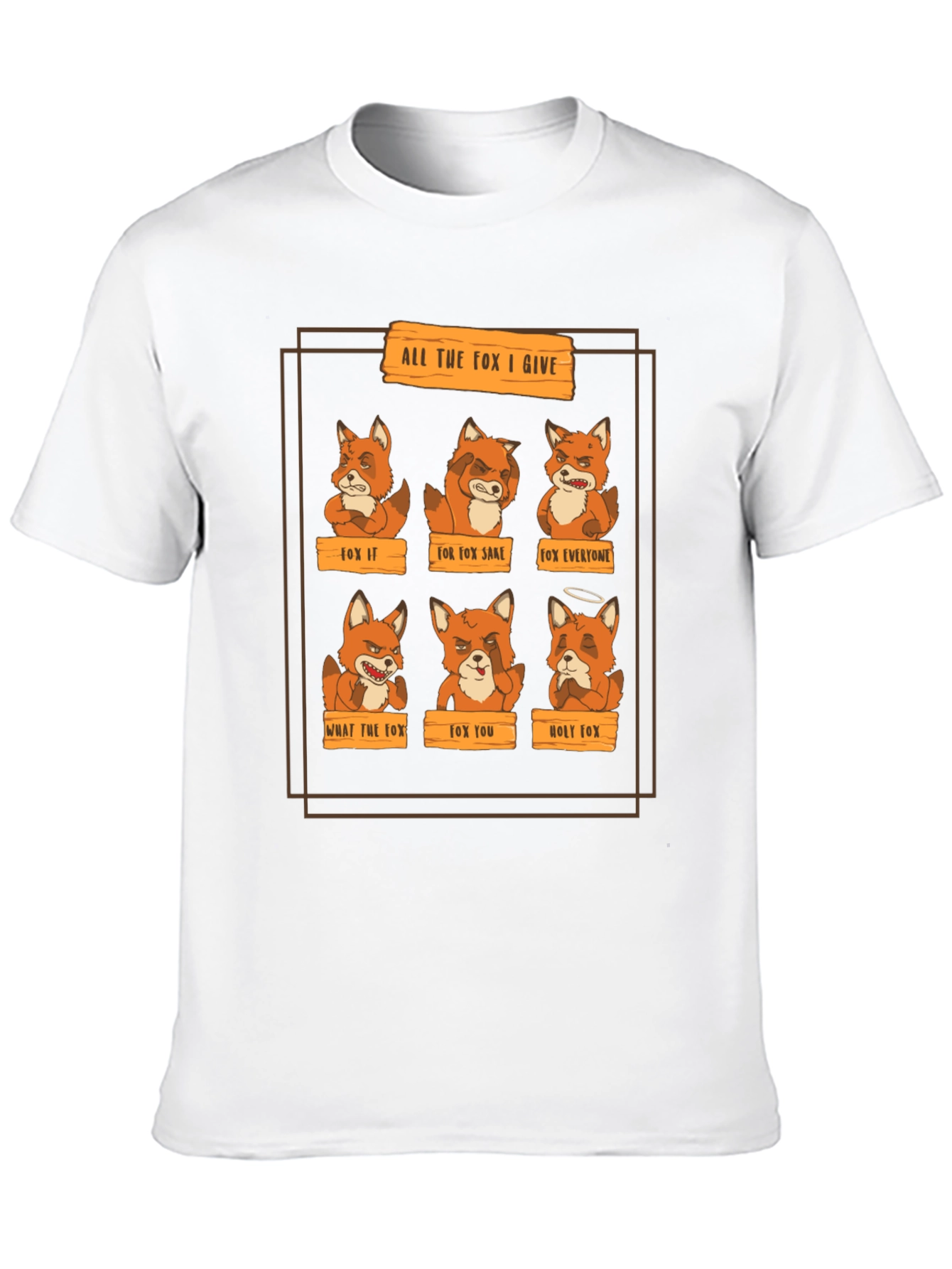 Funny All The Fox I Give Graphic Tee