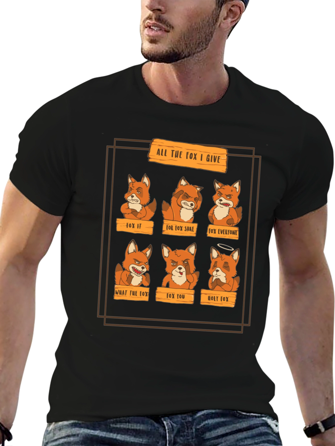 Funny All The Fox I Give Graphic Tee