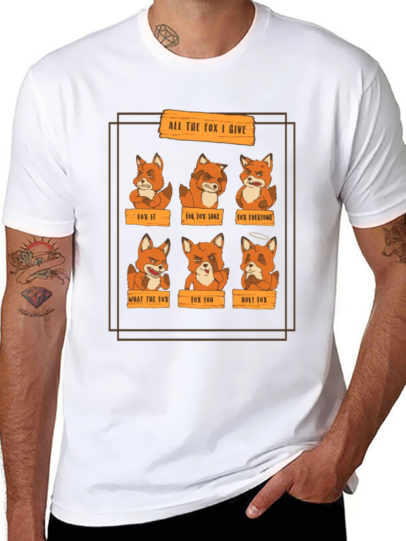 Funny All The Fox I Give Graphic Tee