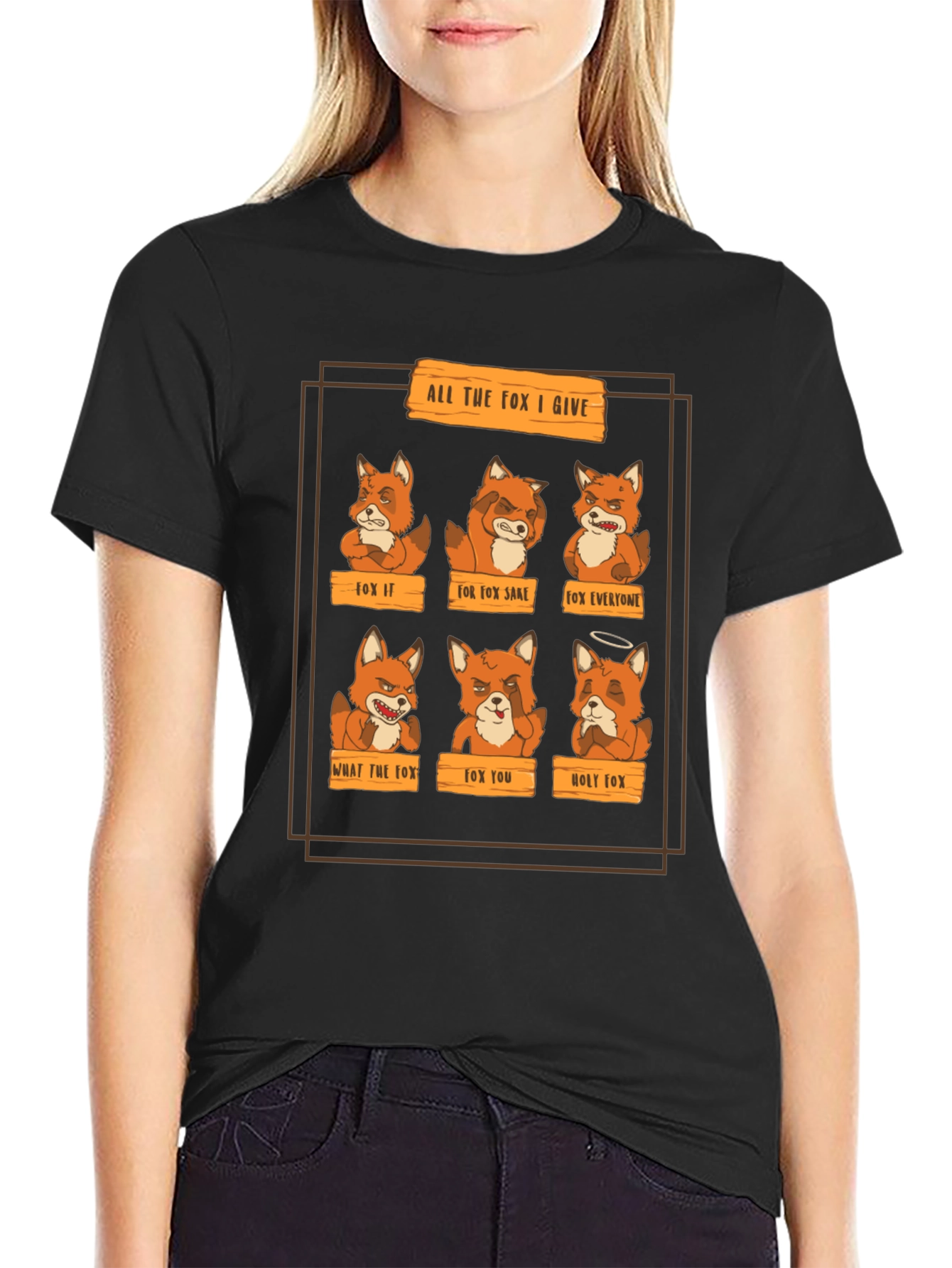 Funny All The Fox I Give Graphic Tee