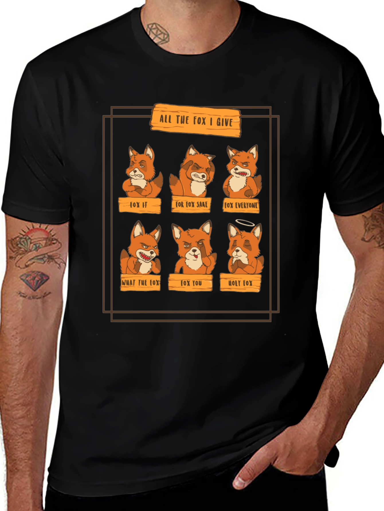 Funny All The Fox I Give Graphic Tee
