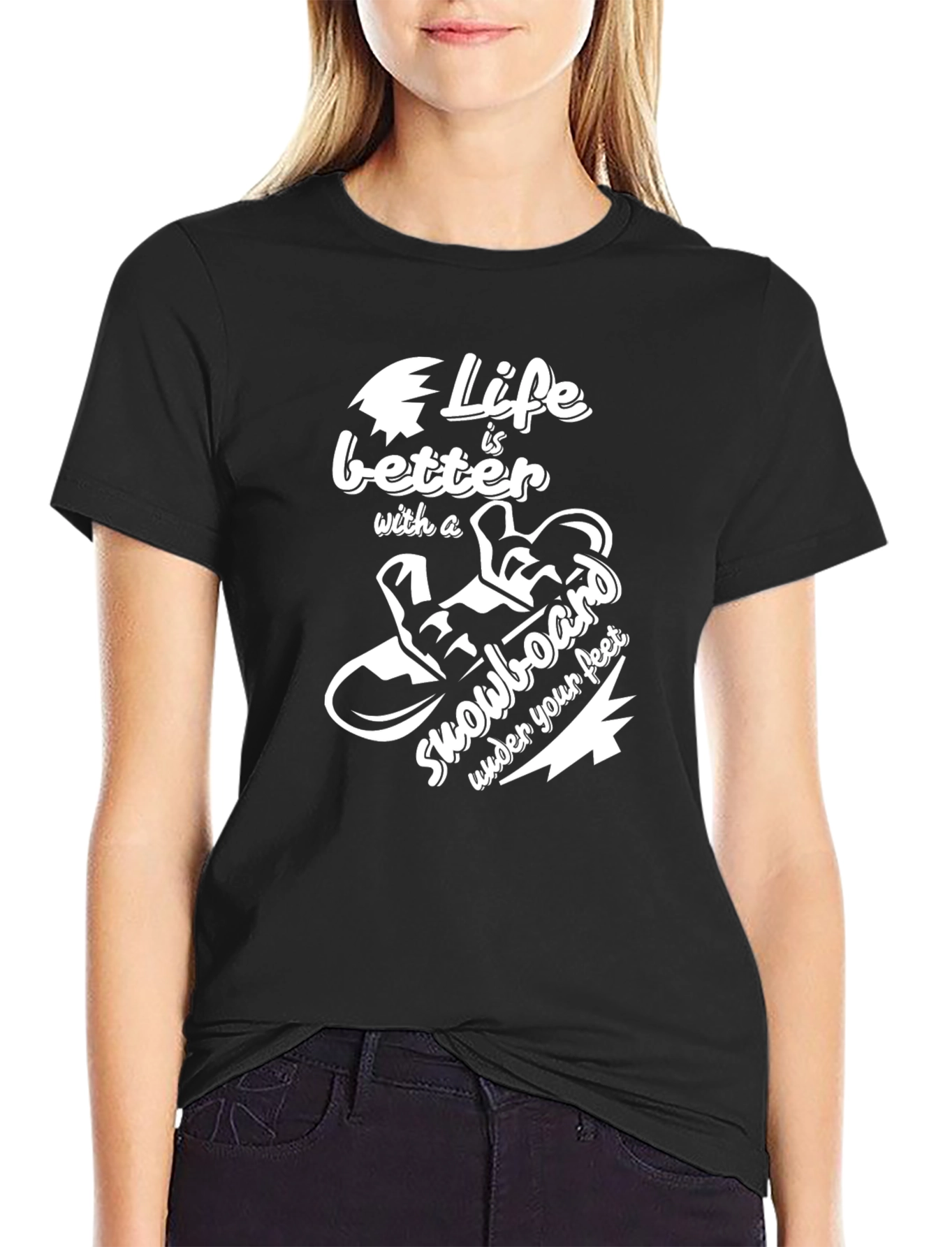 Life is Better Snowboard T-Shirt