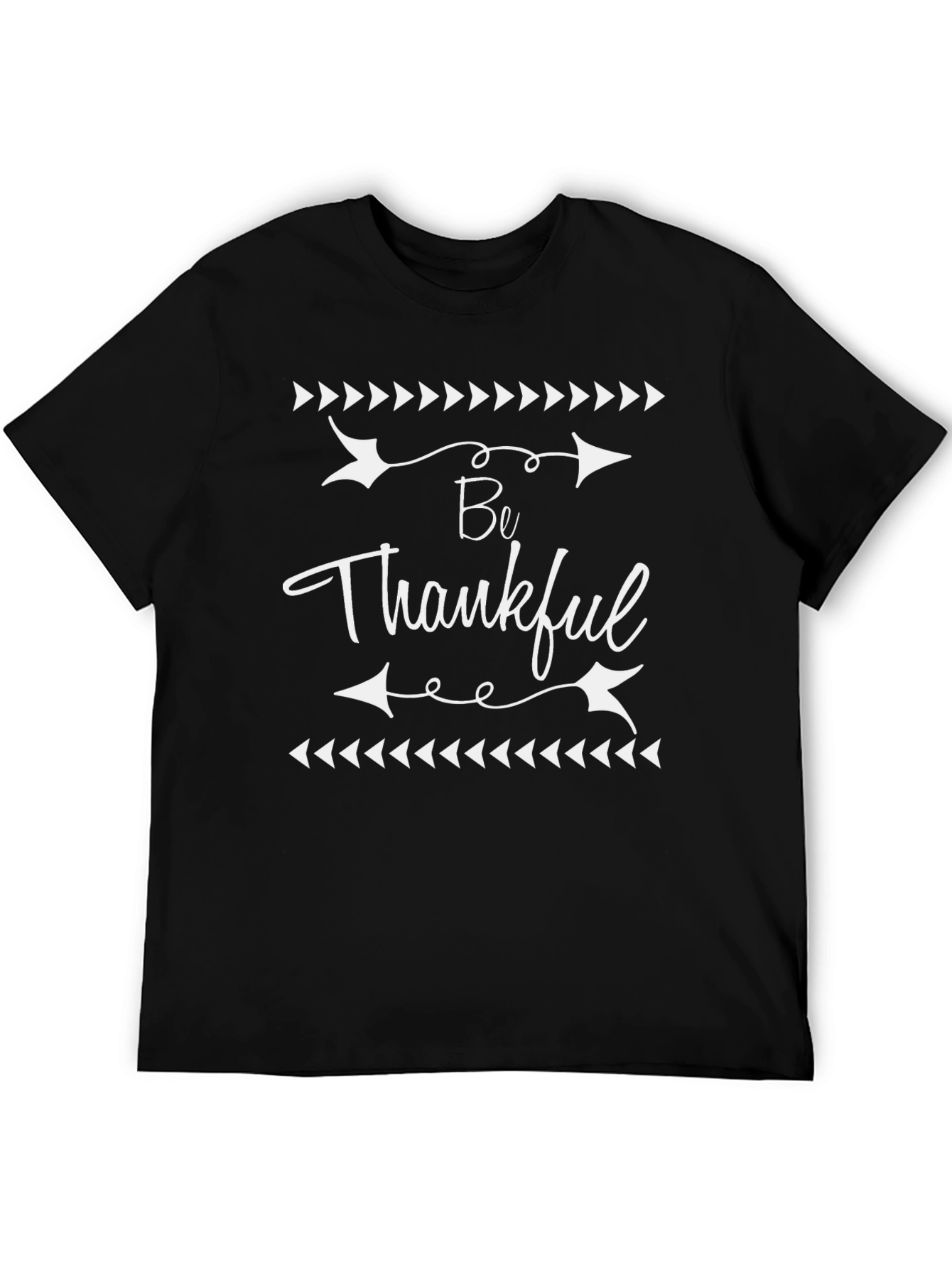 Be Thankful Black Graphic T-Shirt