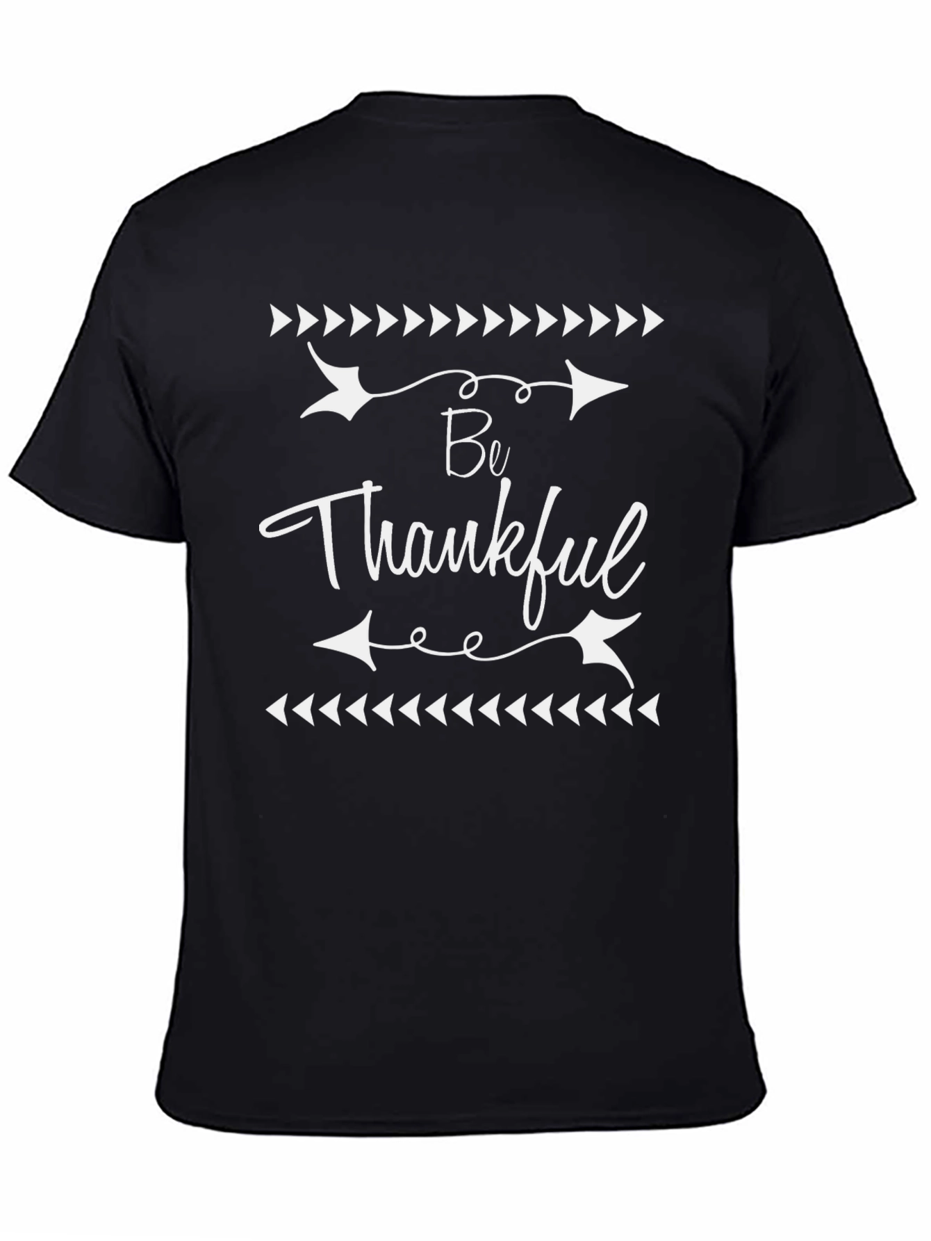 Be Thankful Black Graphic T-Shirt