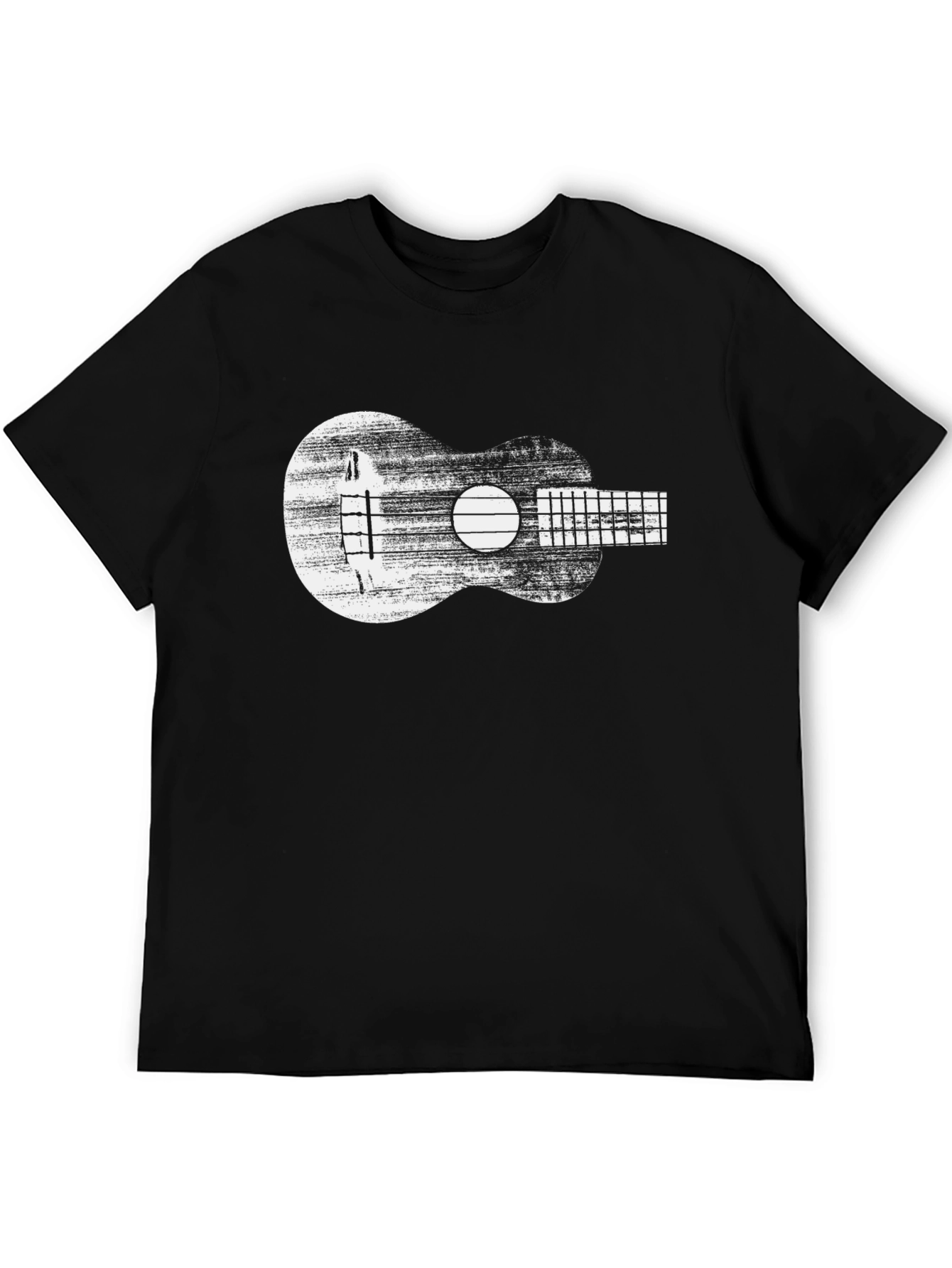 Ukulele Graphic Tee - Distressed Musical Shirt