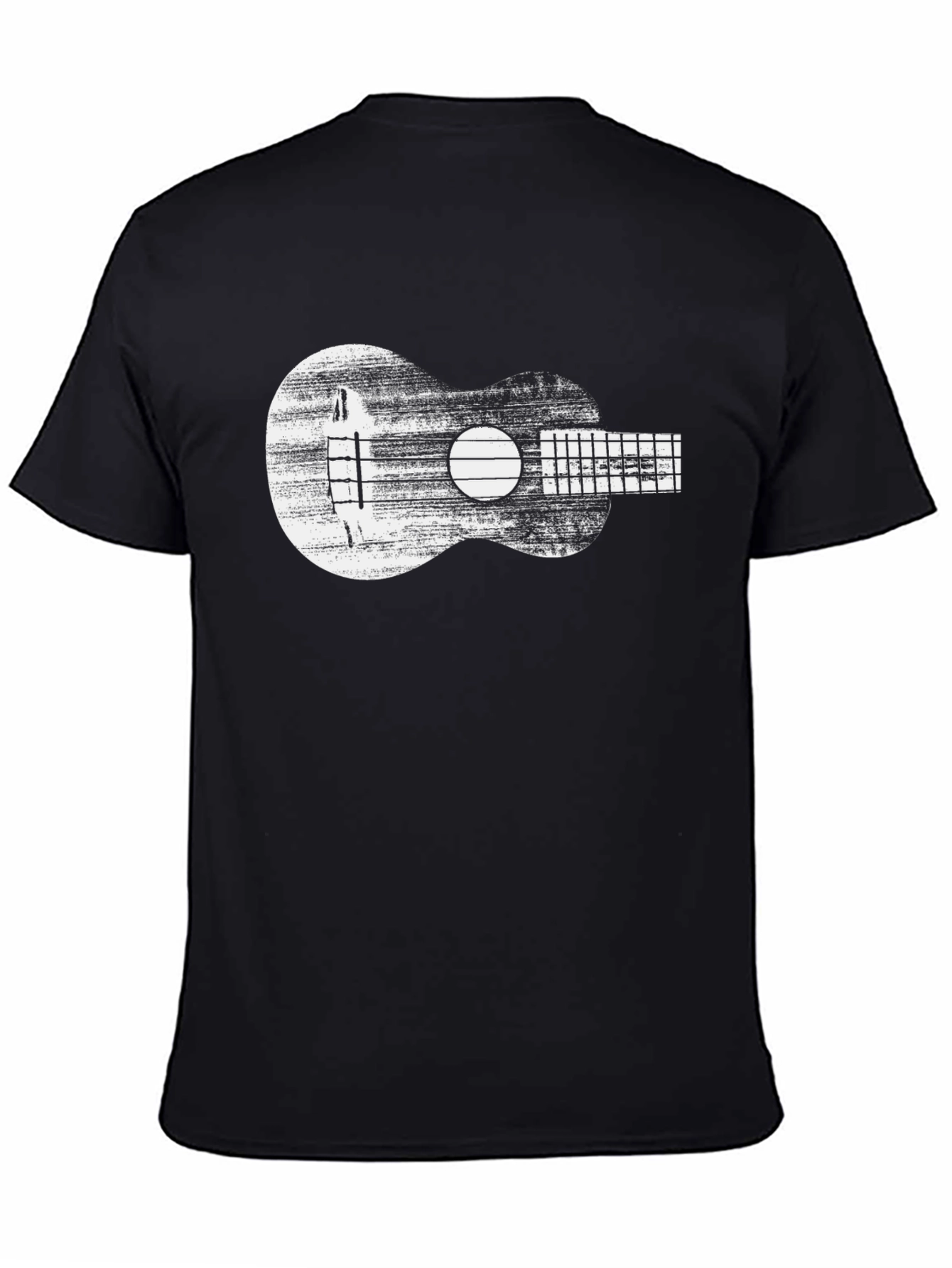 Ukulele Graphic Tee - Distressed Musical Shirt