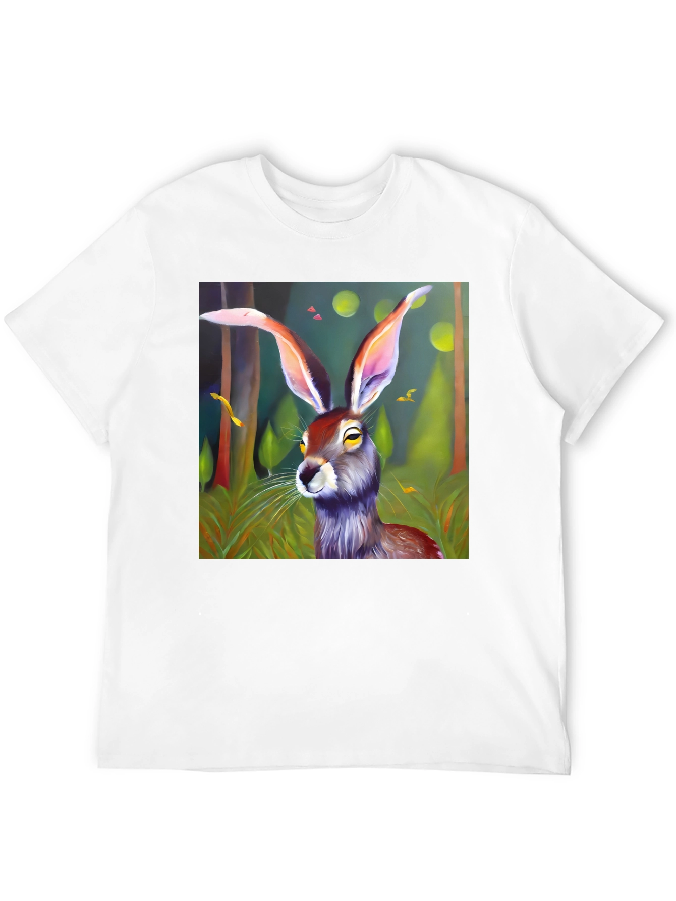 Rabbit in Woods Graphic Tee - Black