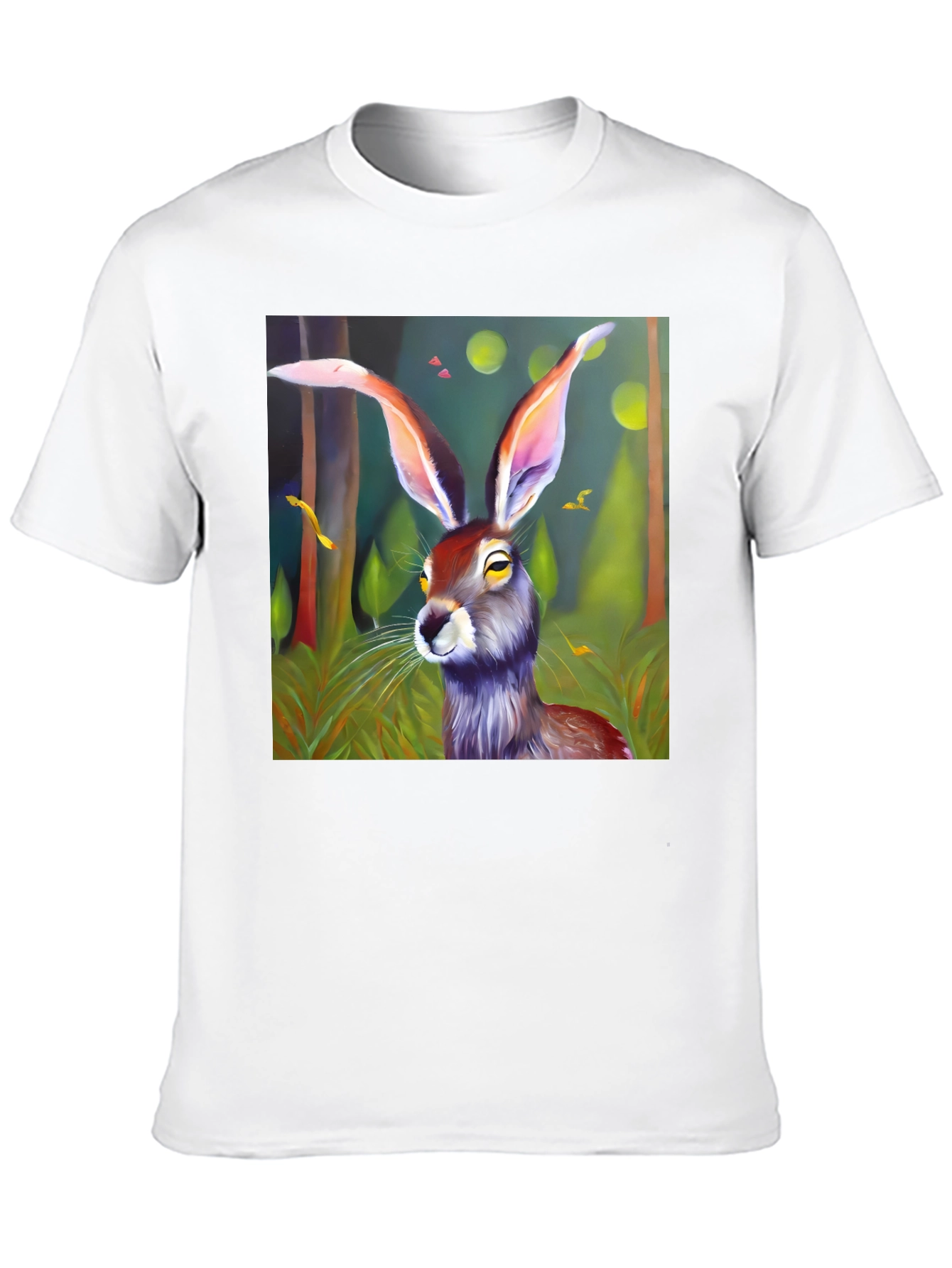 Rabbit in Woods Graphic Tee - Black