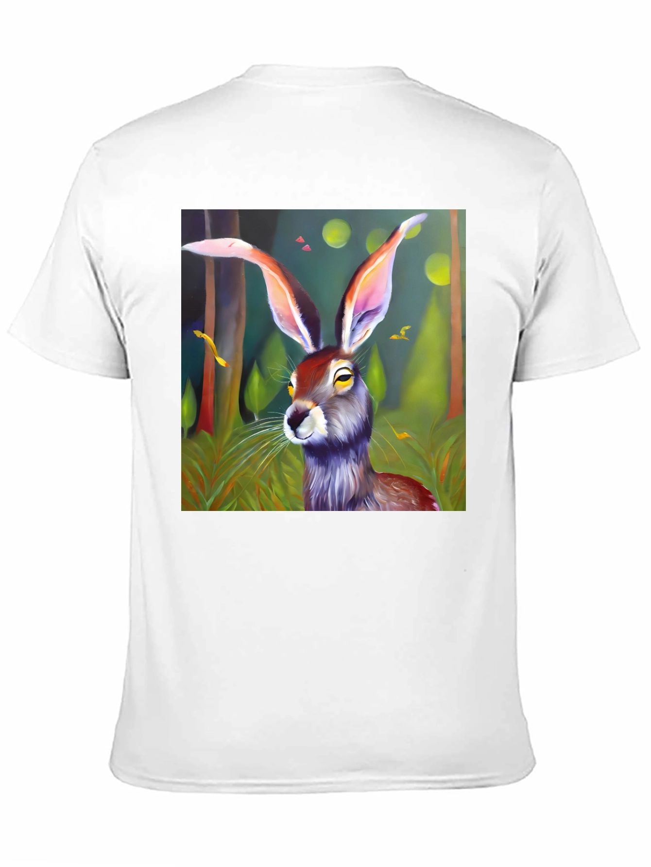 Rabbit in Woods Graphic Tee - Black