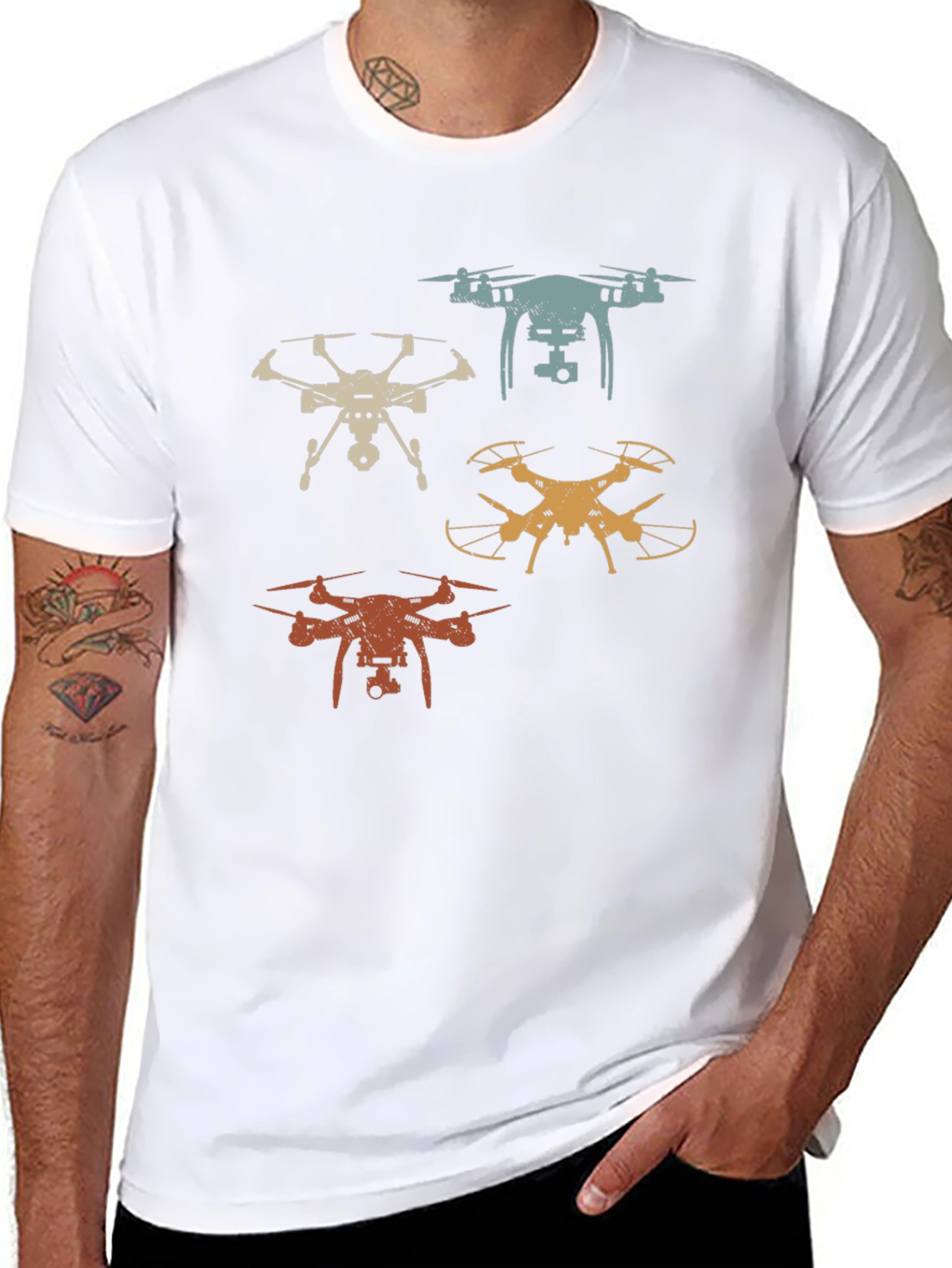 Drone Silhouette Graphic Tee - Pilot Style