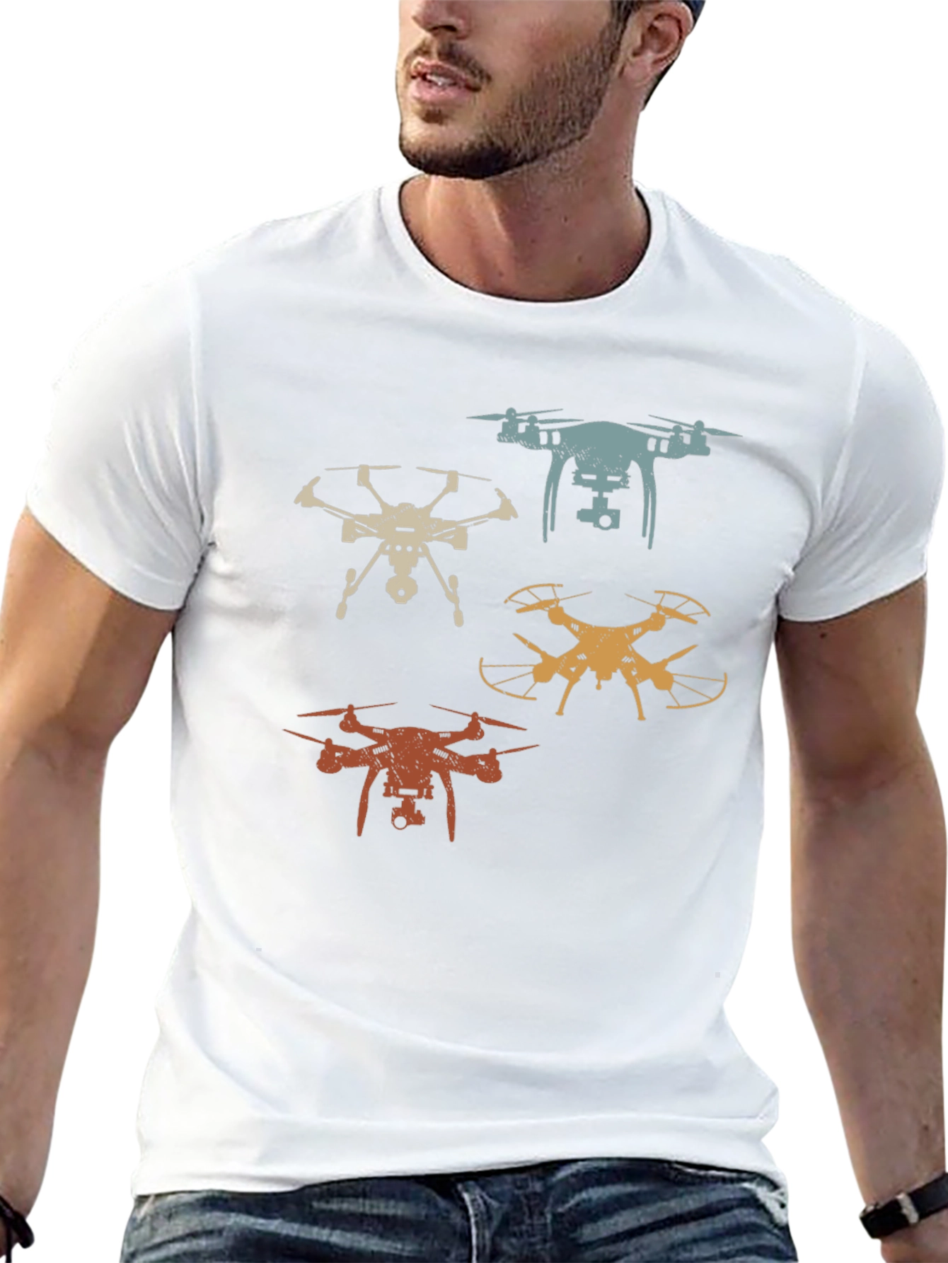 Drone Silhouette Graphic Tee - Pilot Style