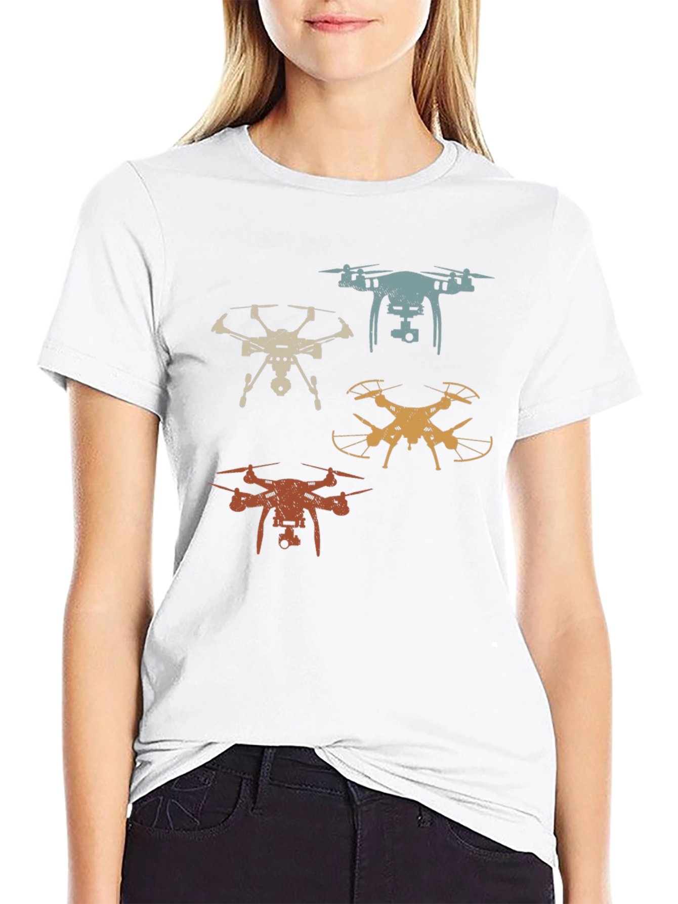 Drone Silhouette Graphic Tee - Pilot Style