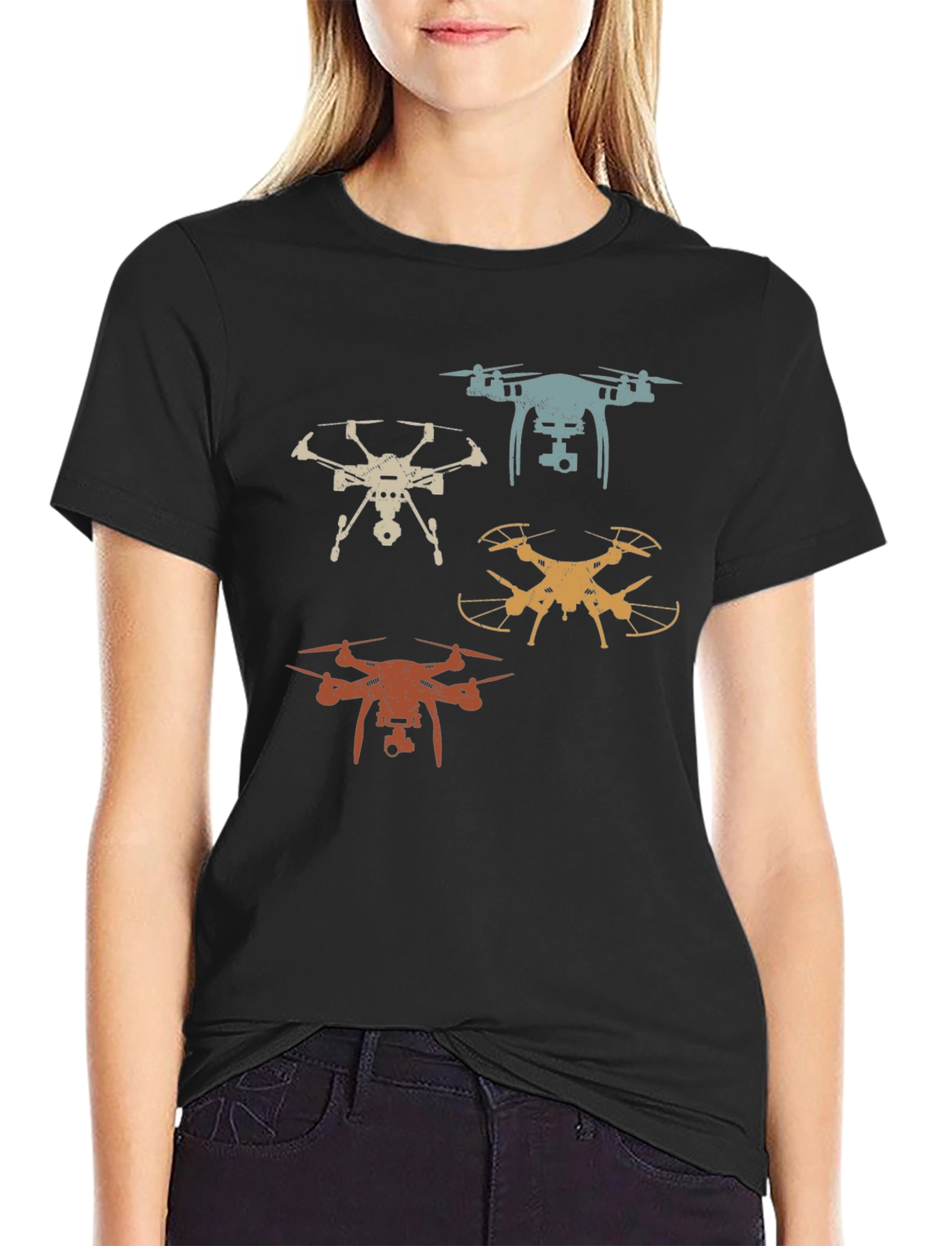Drone Silhouette Graphic Tee - Pilot Style