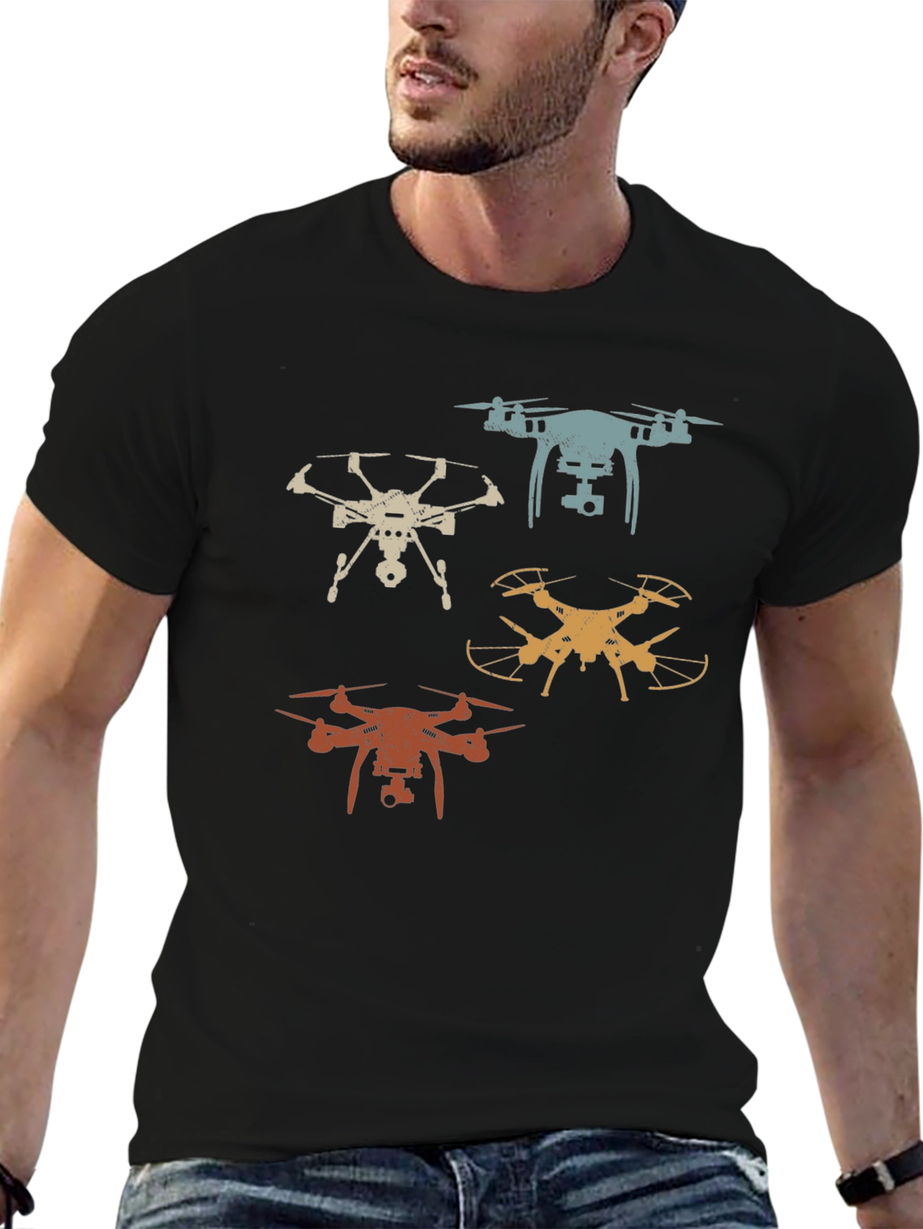 Drone Silhouette Graphic Tee - Pilot Style