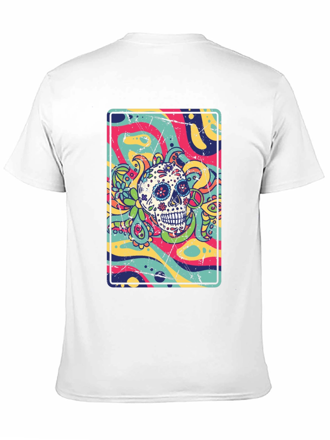 Sugar Skull Psychedelic Graphic Tee