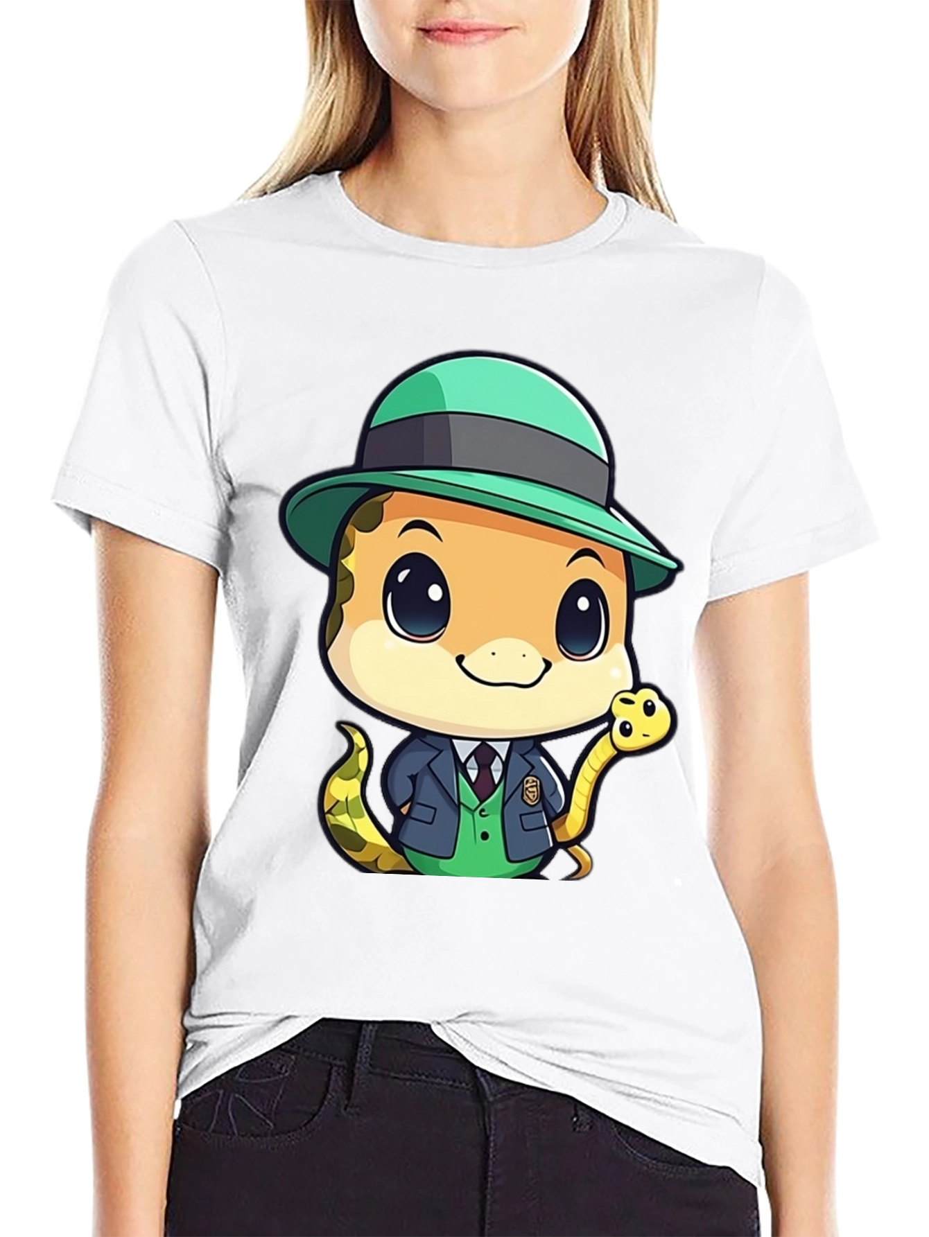 Cute Snake Detective T-Shirt