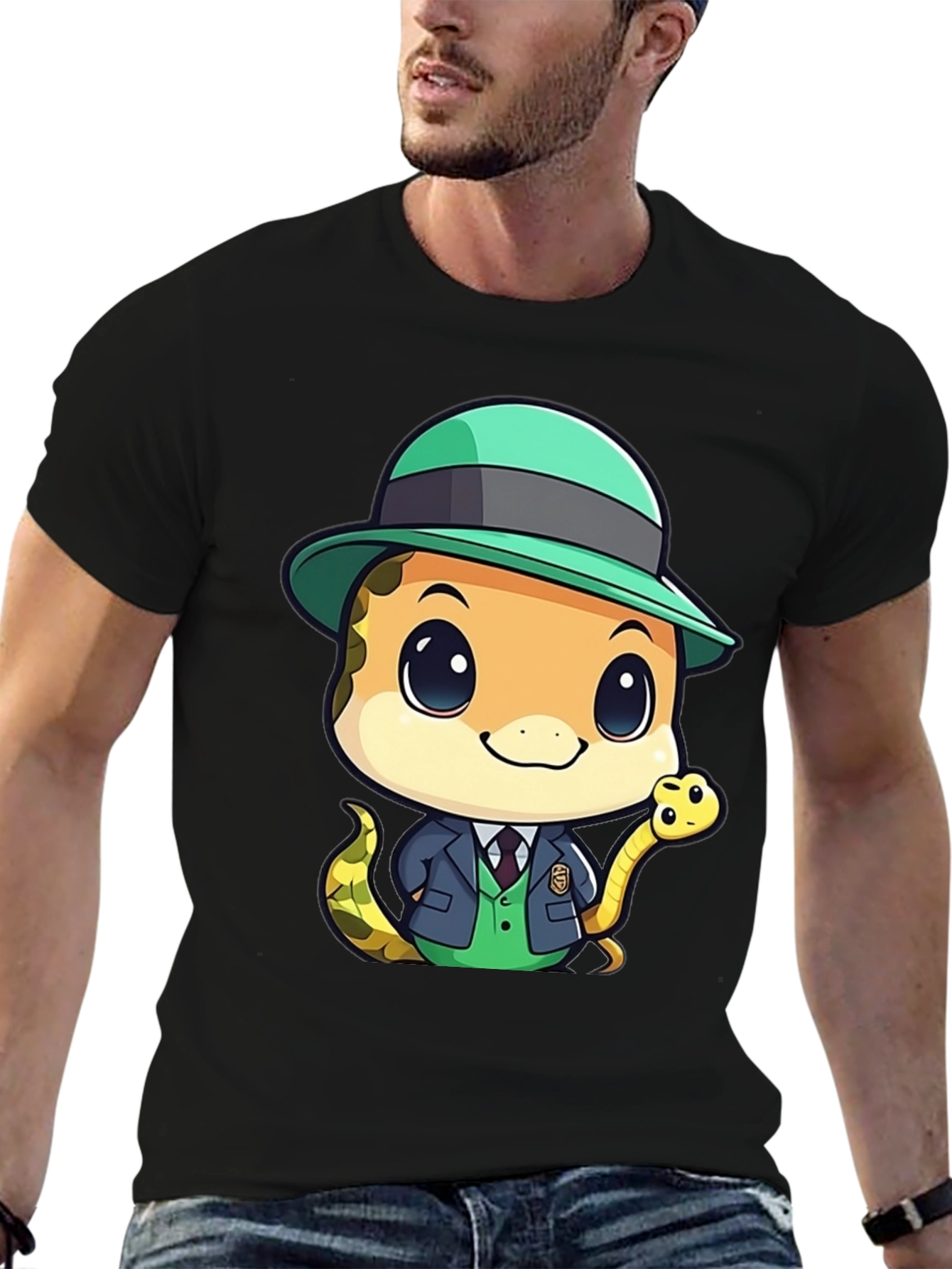 Cute Snake Detective T-Shirt