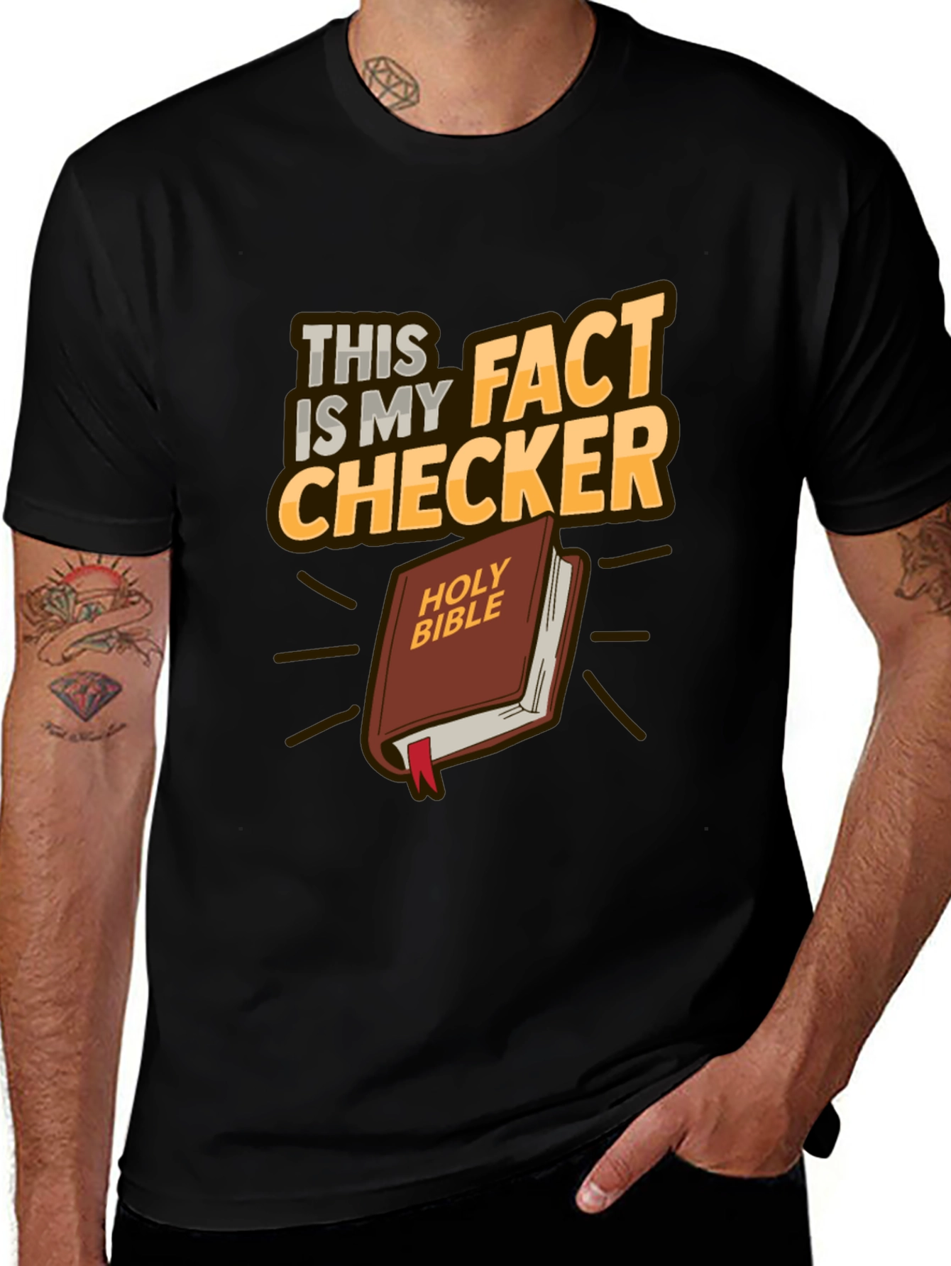 Fact Checker Holy Bible Graphic T-Shirt