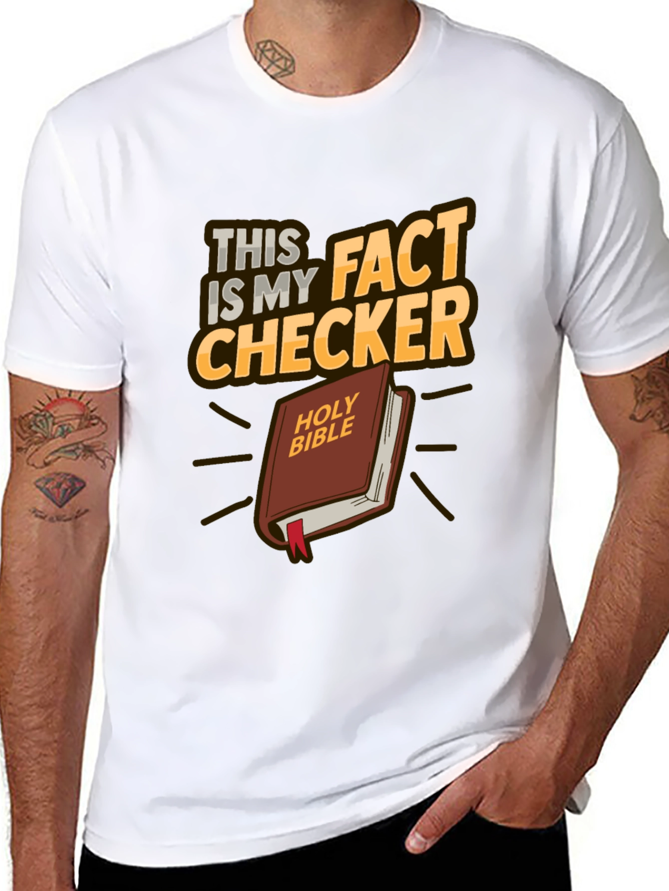 Fact Checker Holy Bible Graphic T-Shirt